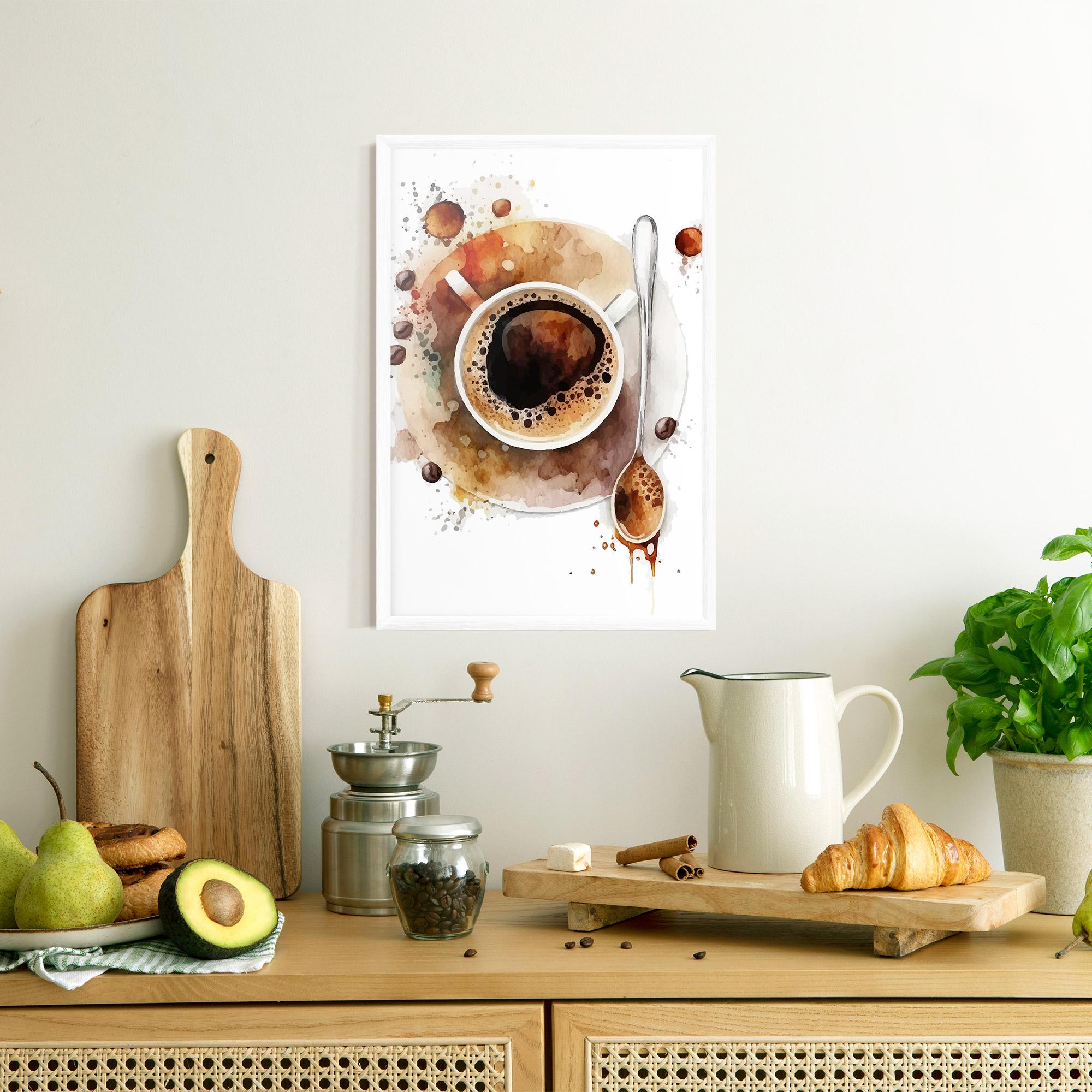Рамкиран постер Coffee Liquid mockup 8