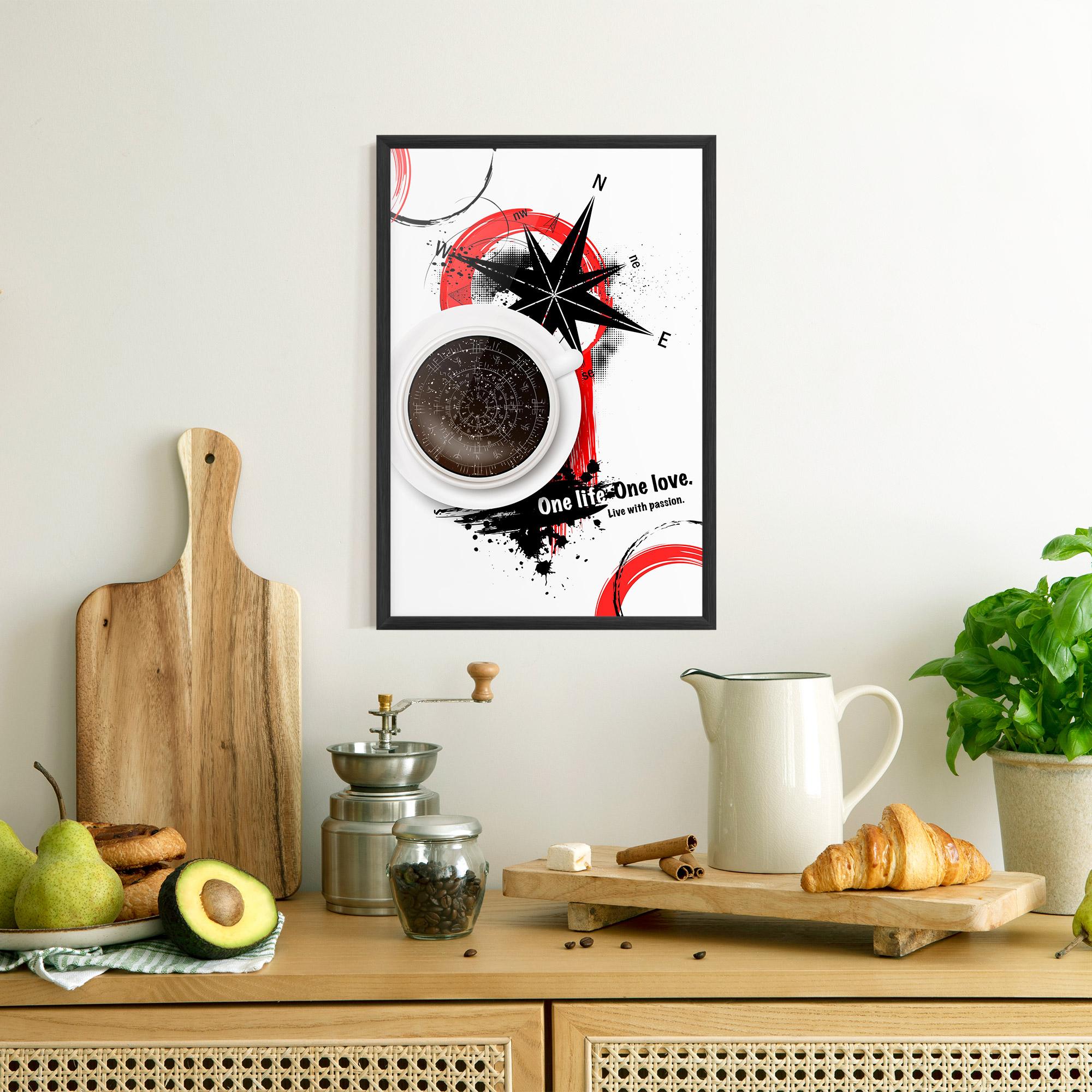 Рамкиран постер Live With Passion mockup 8