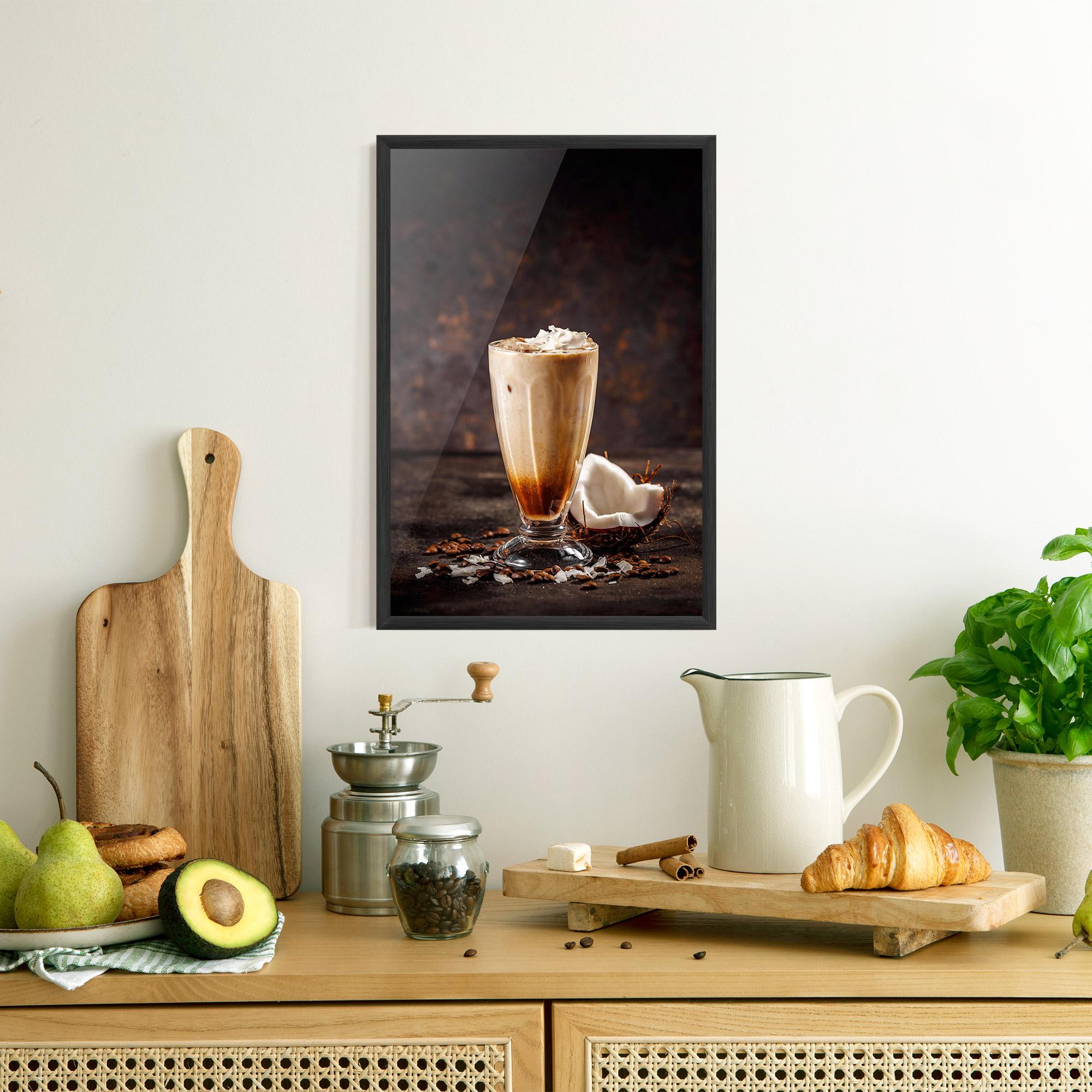 Рамкиран постер Tasty Coconut Coffee mockup 8