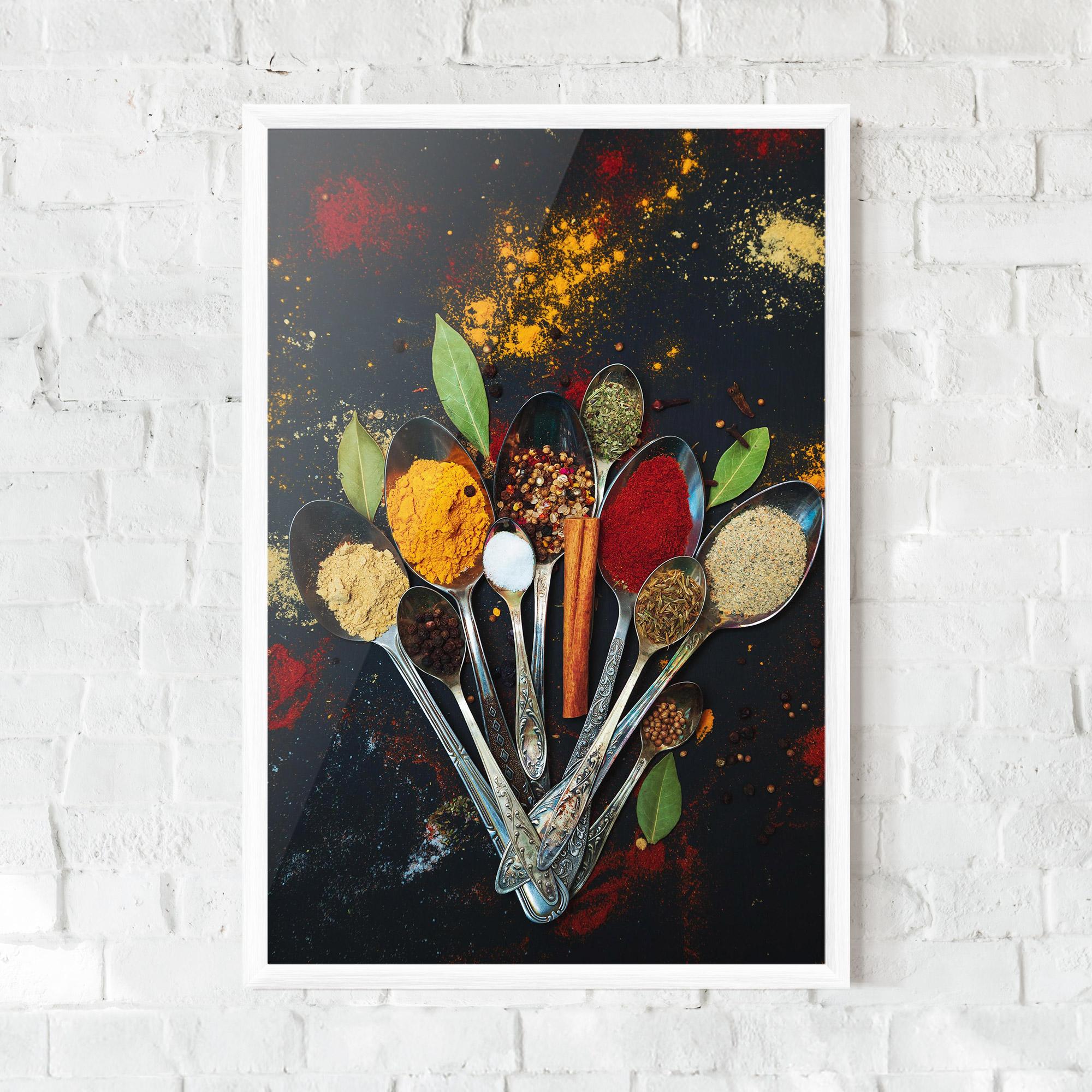 Рамкиран постер Spices Cooking Spoons mockup 0