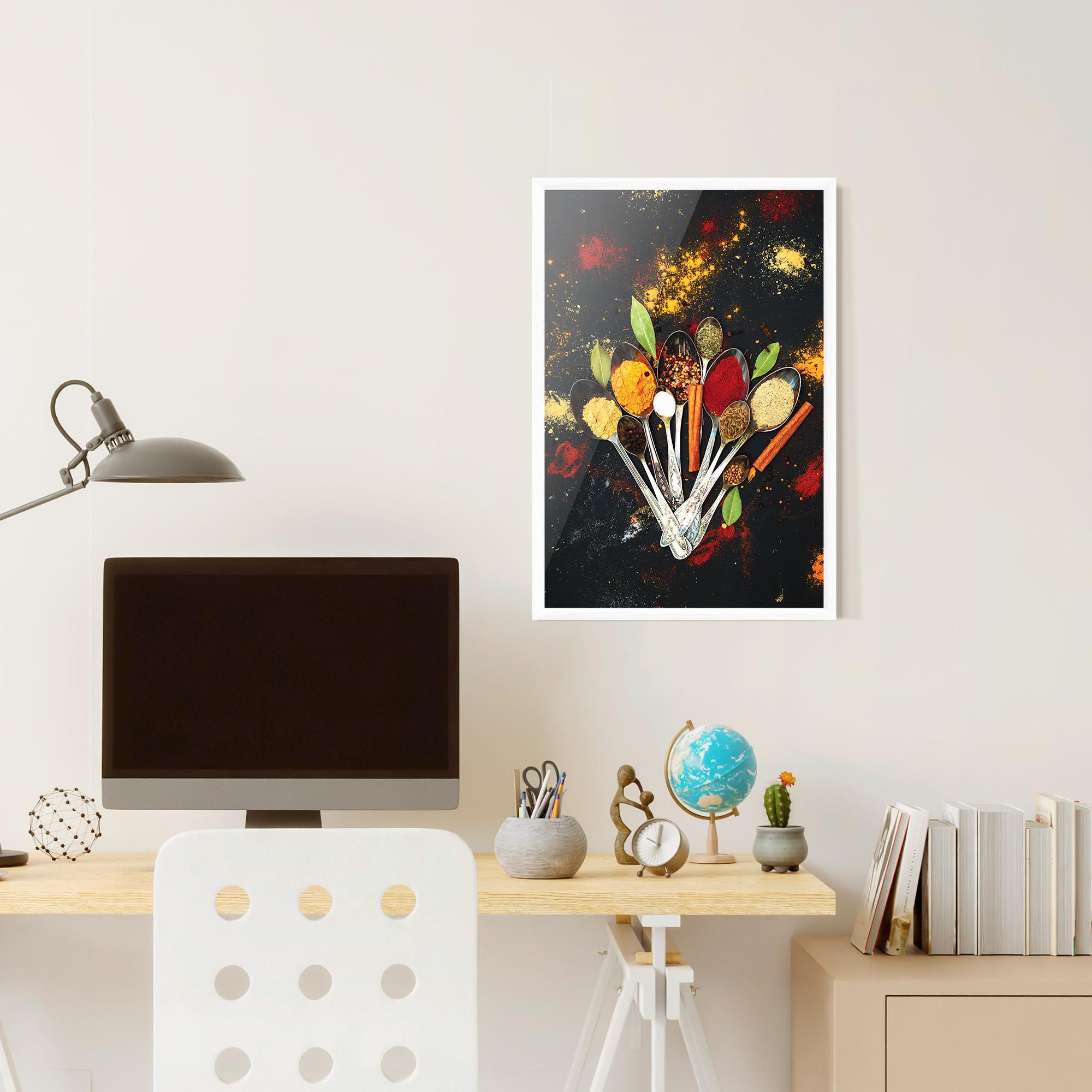 Рамкиран постер Cooking Spices Spoons mockup 6