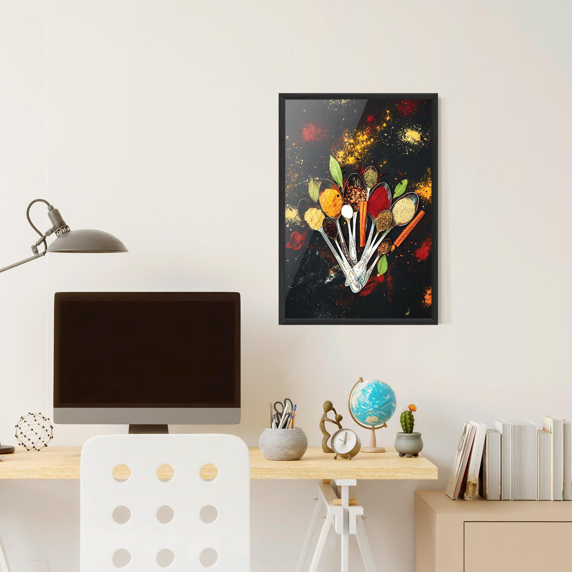 Рамкиран постер Cooking Spices Spoons mockup 6