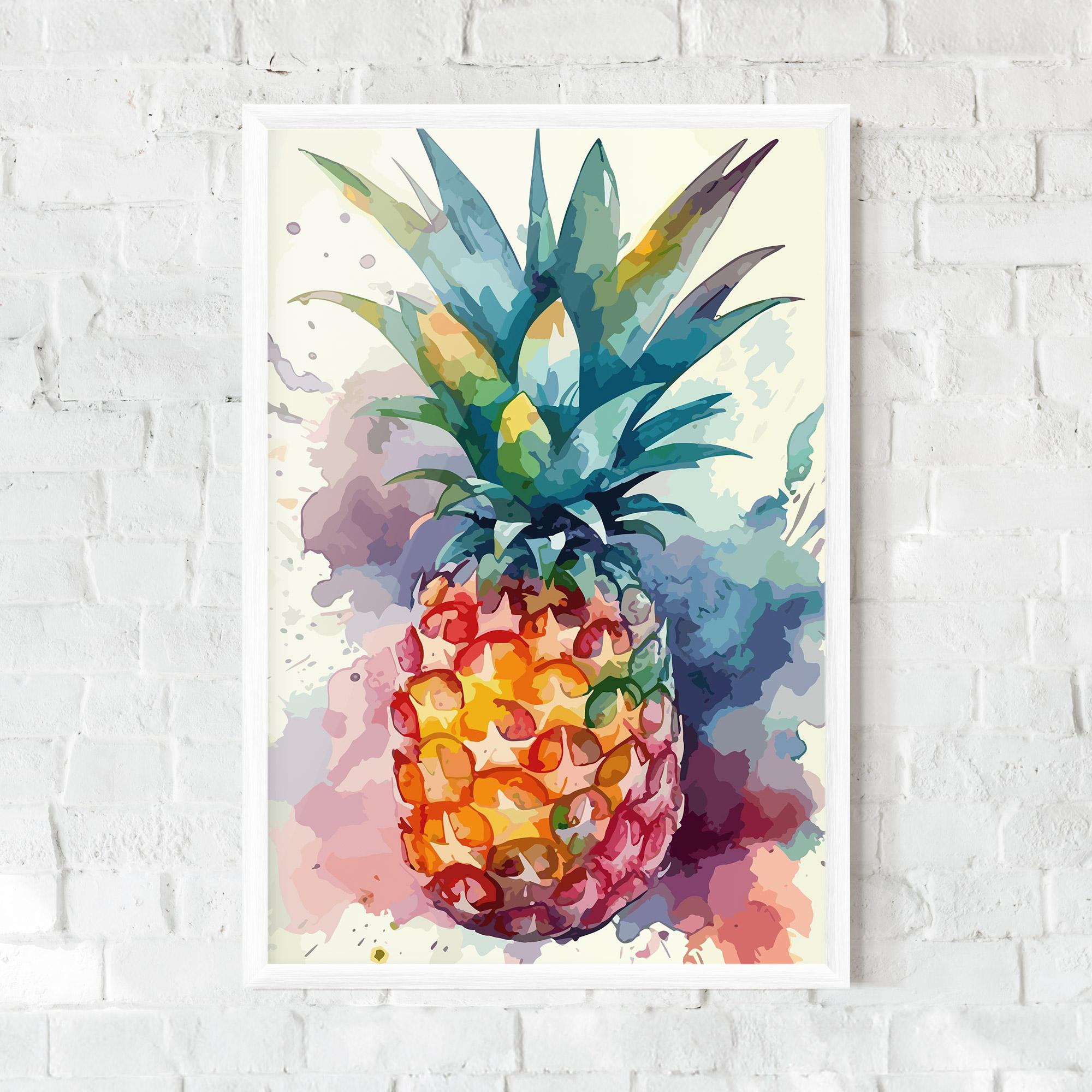 Рамкиран постер Colorful Pineapple mockup 0
