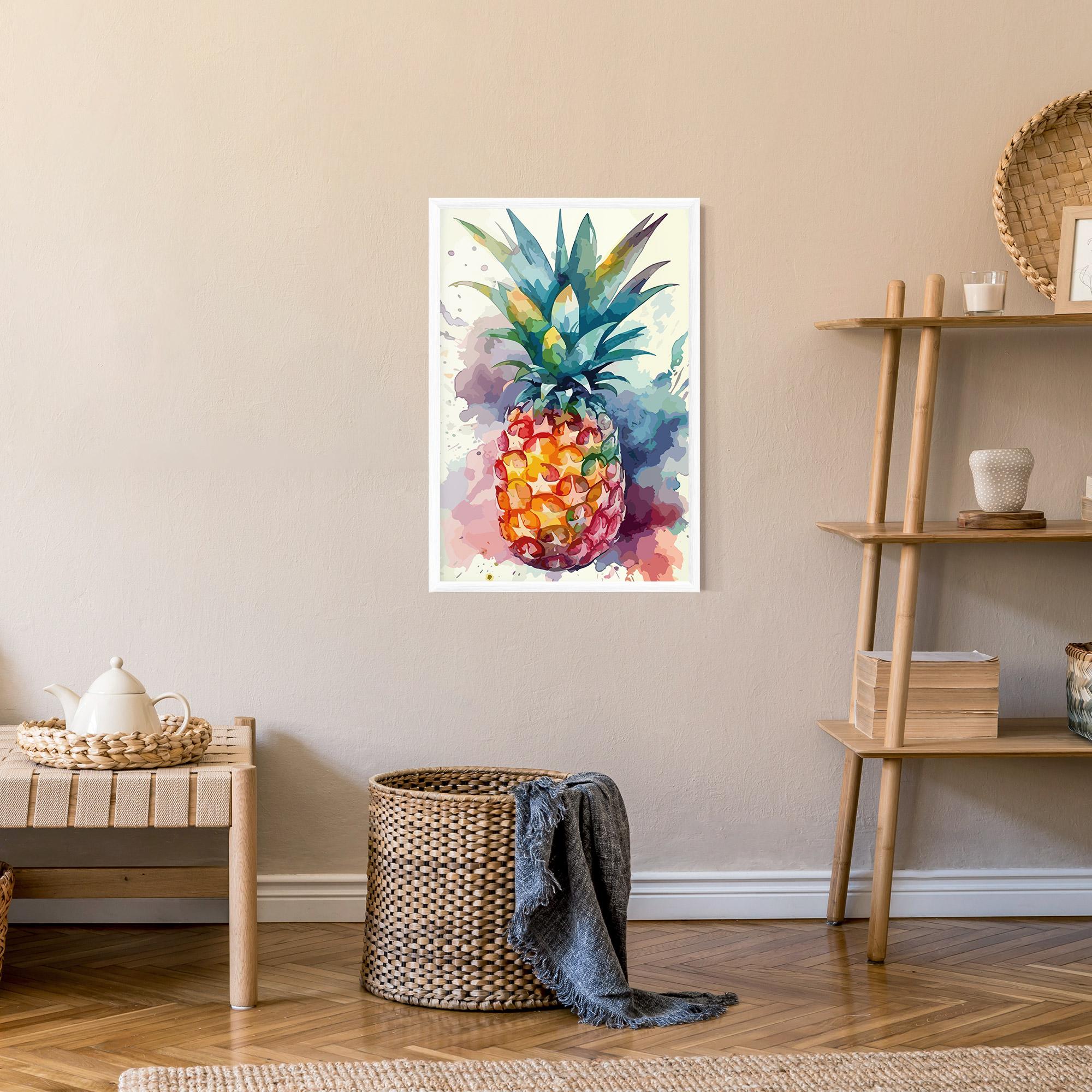 Рамкиран постер Colorful Pineapple mockup 9