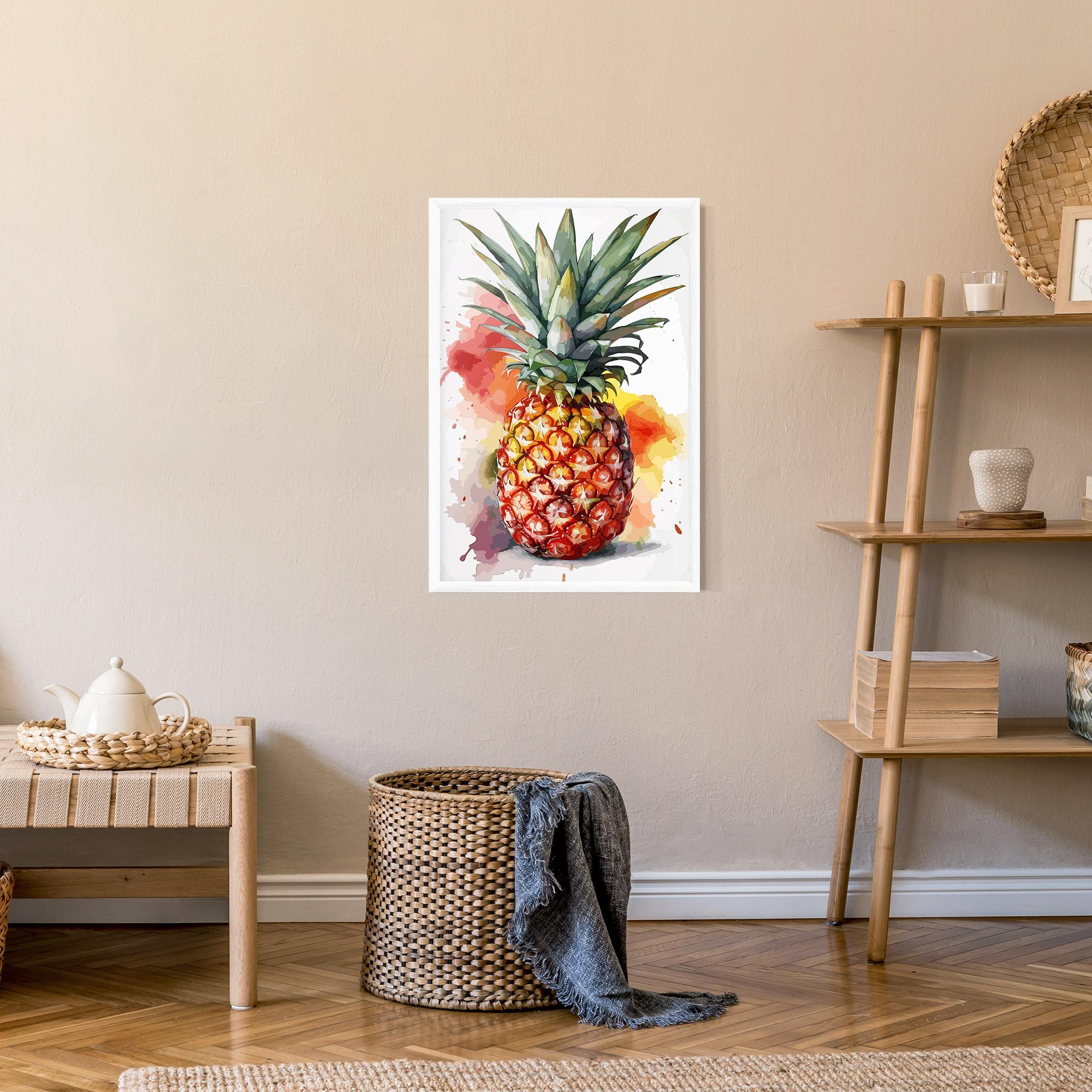 Рамкиран постер Pineapple Watercolor mockup 9