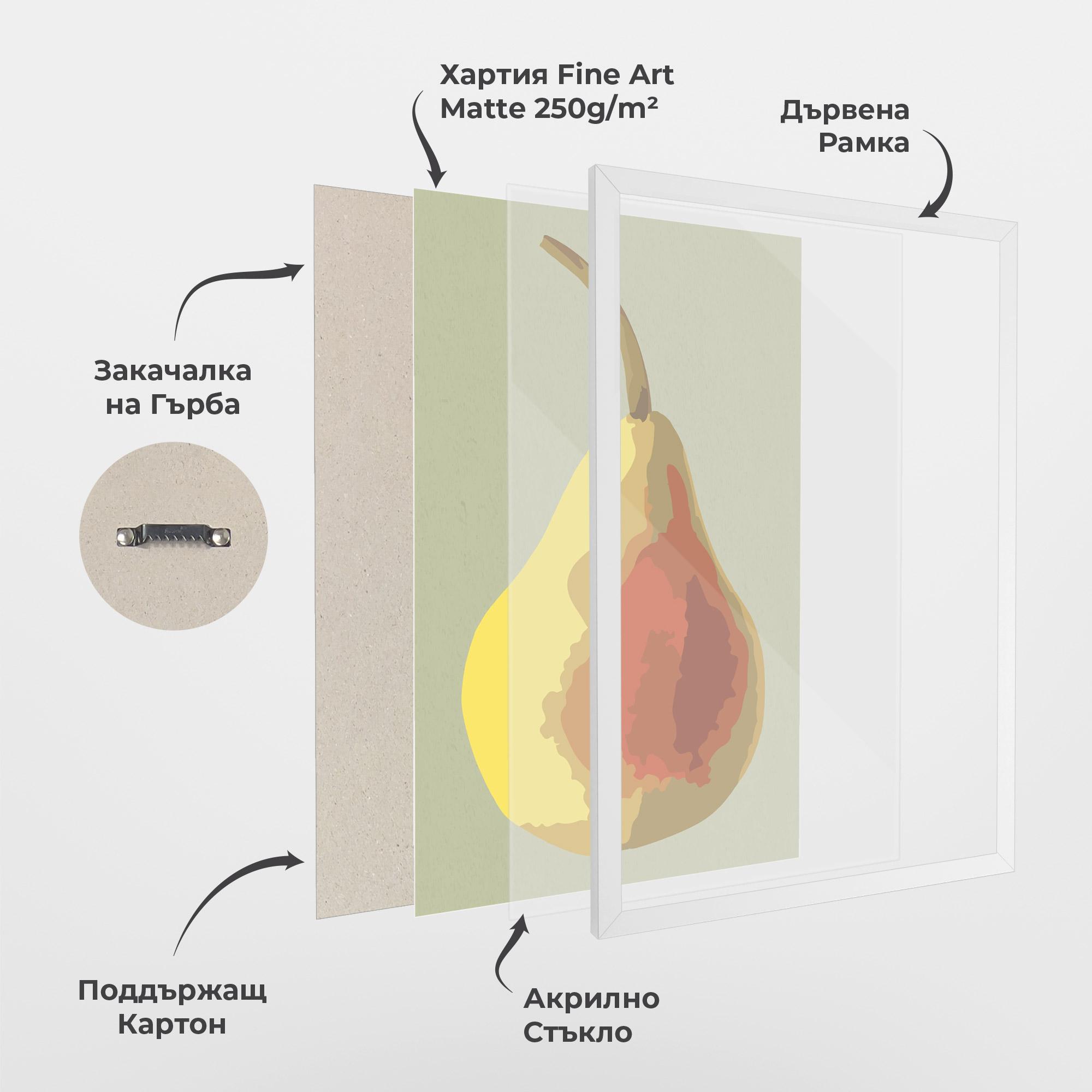 Рамкиран постер Pear Art mockup 1