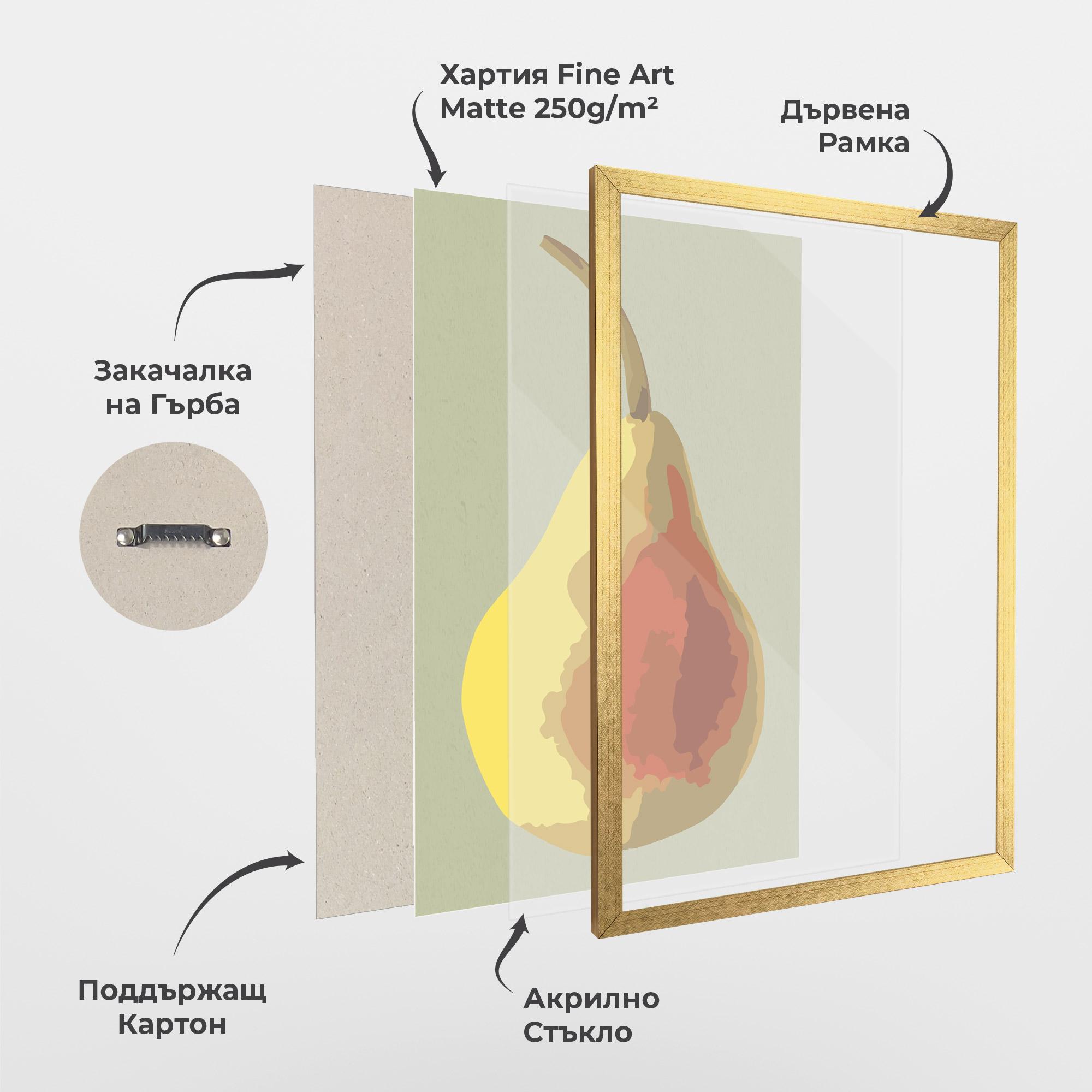 Рамкиран постер Pear Art mockup 1