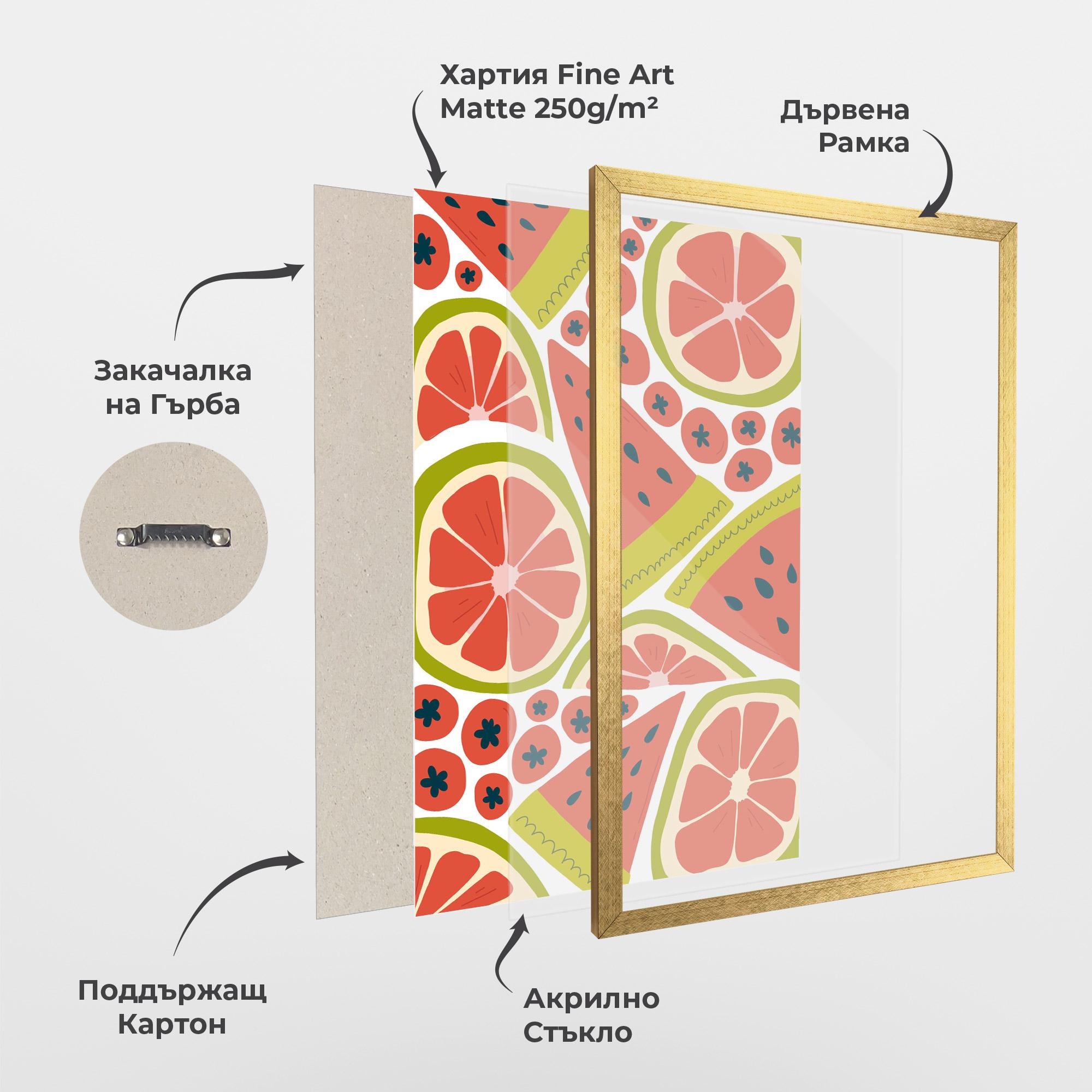 Рамкиран постер Watermelon mockup 1