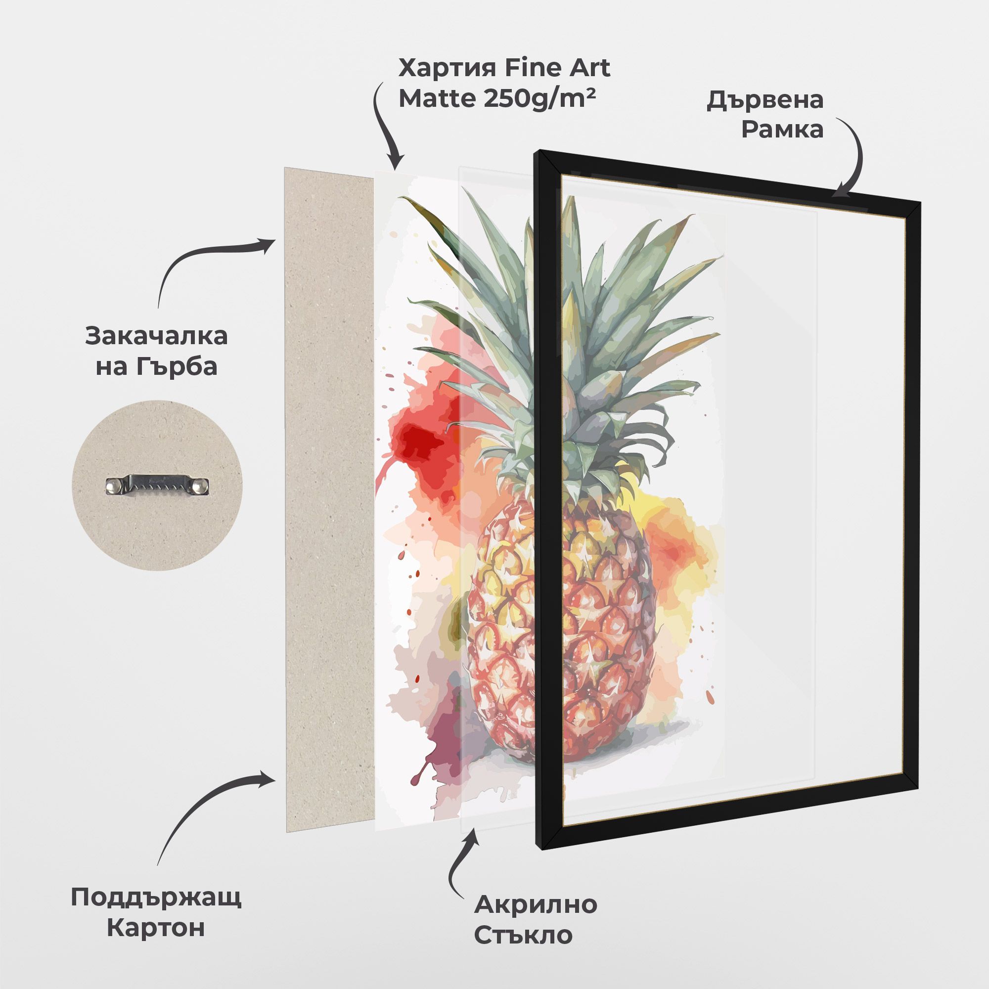 Pineapple Watercolor mockup 1
