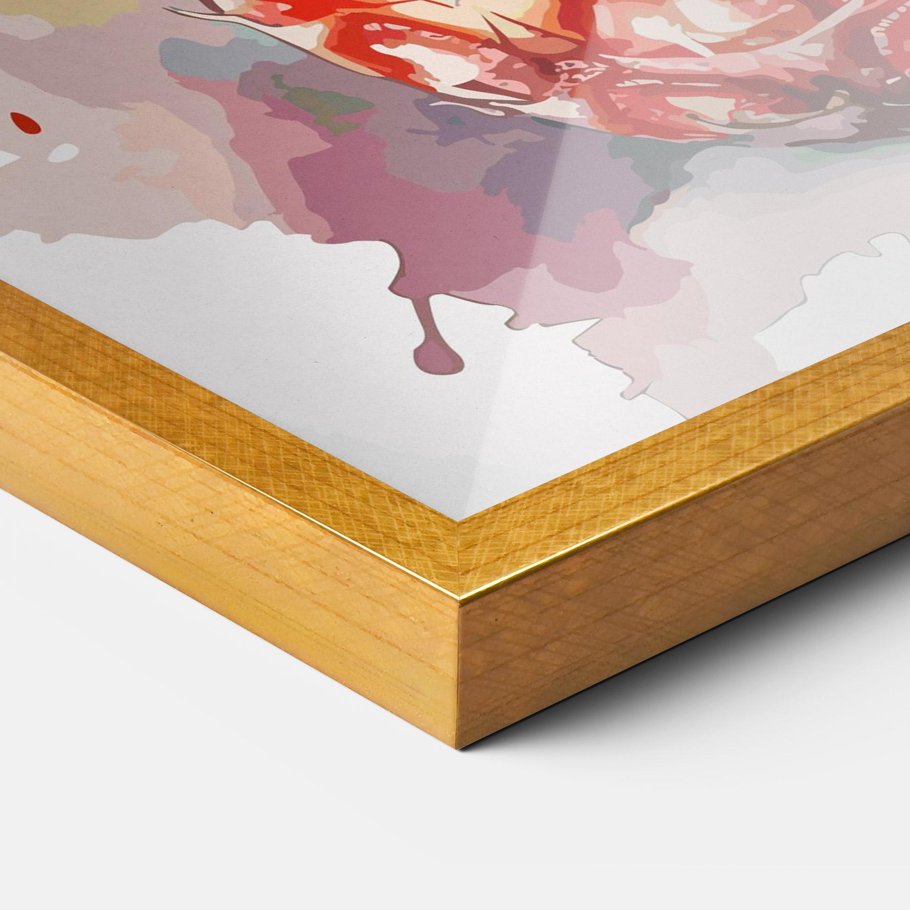 Рамкиран постер Pineapple Watercolor mockup 3