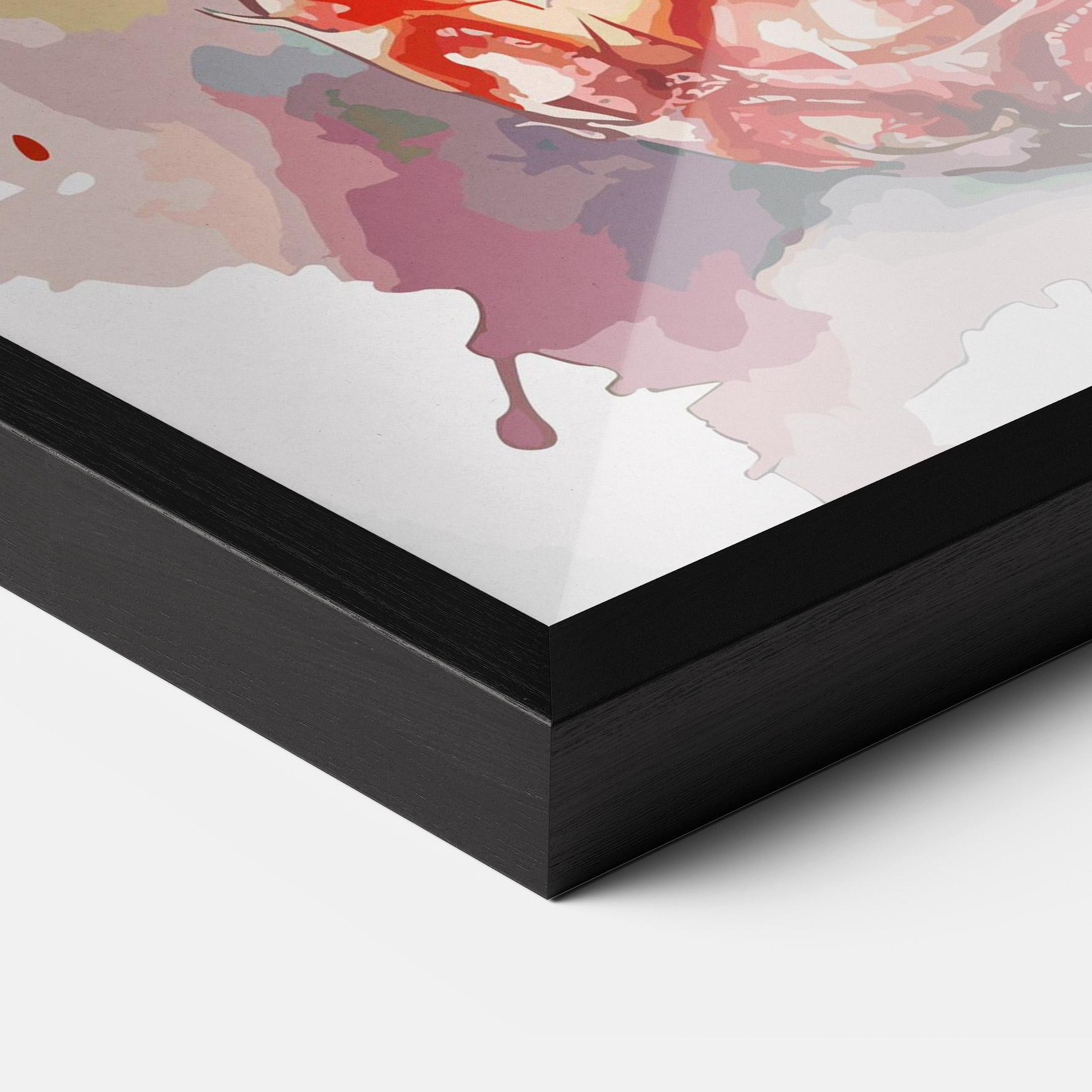 Рамкиран постер Pineapple Watercolor mockup 3