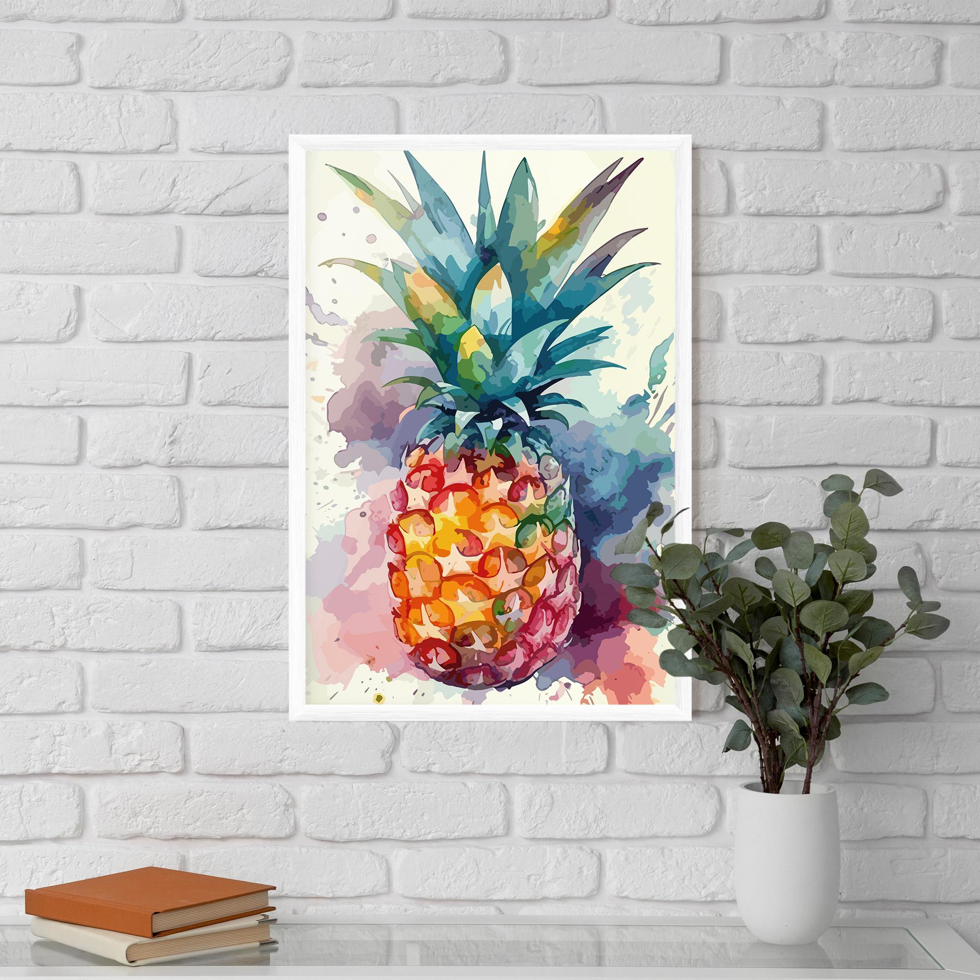 Рамкиран постер Colorful Pineapple mockup 5