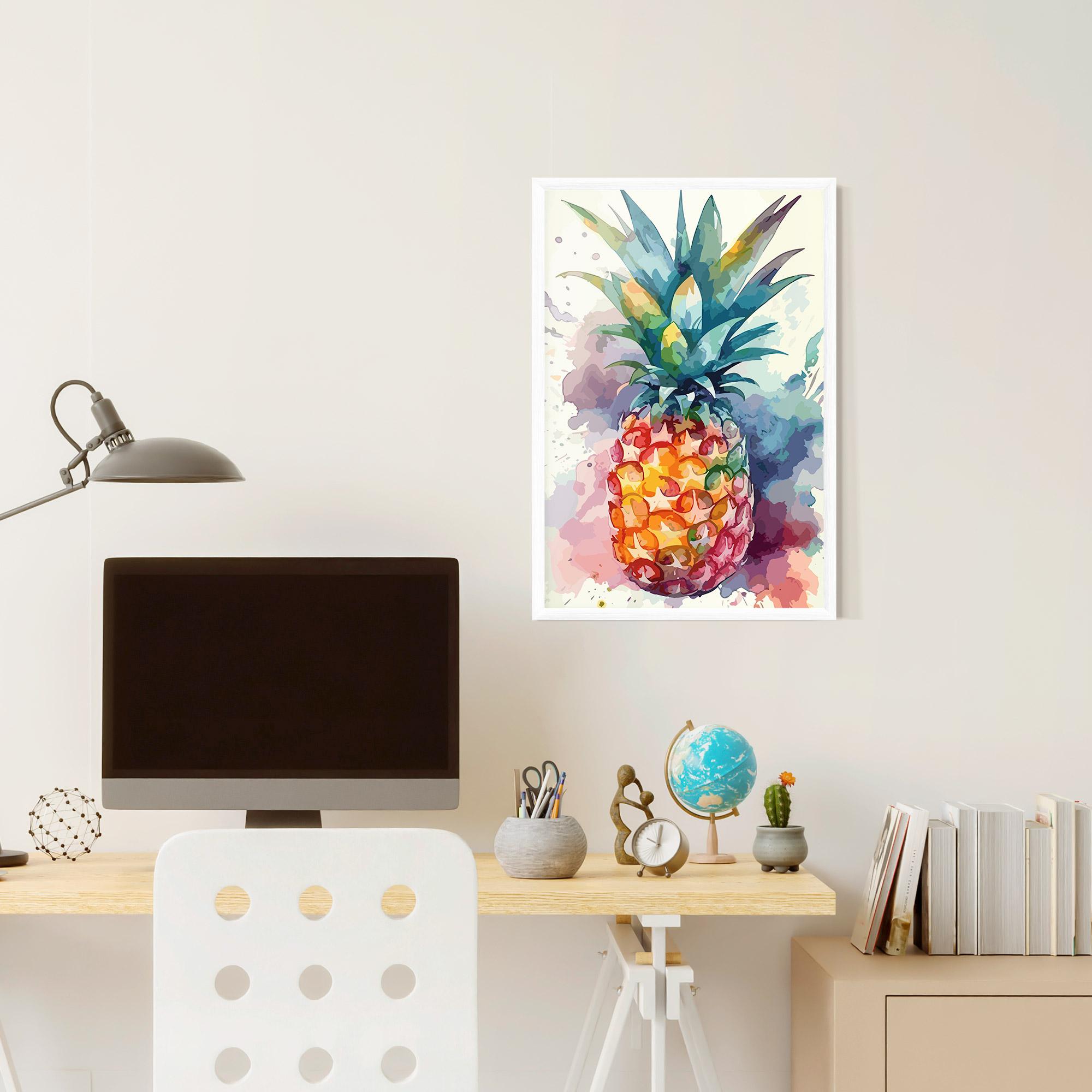 Рамкиран постер Colorful Pineapple mockup 6