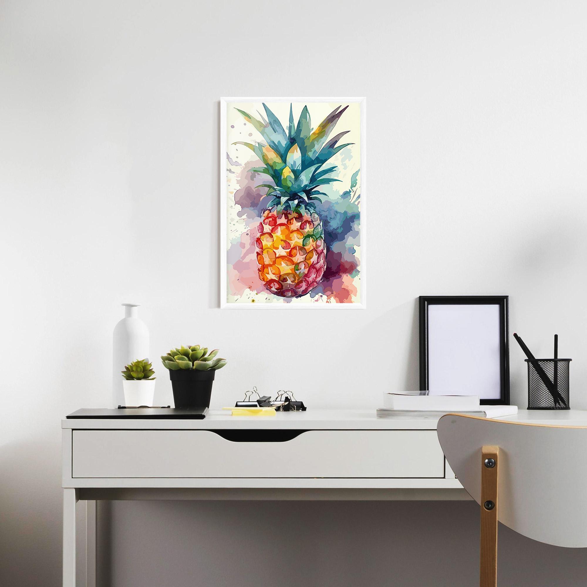 Рамкиран постер Colorful Pineapple mockup 7