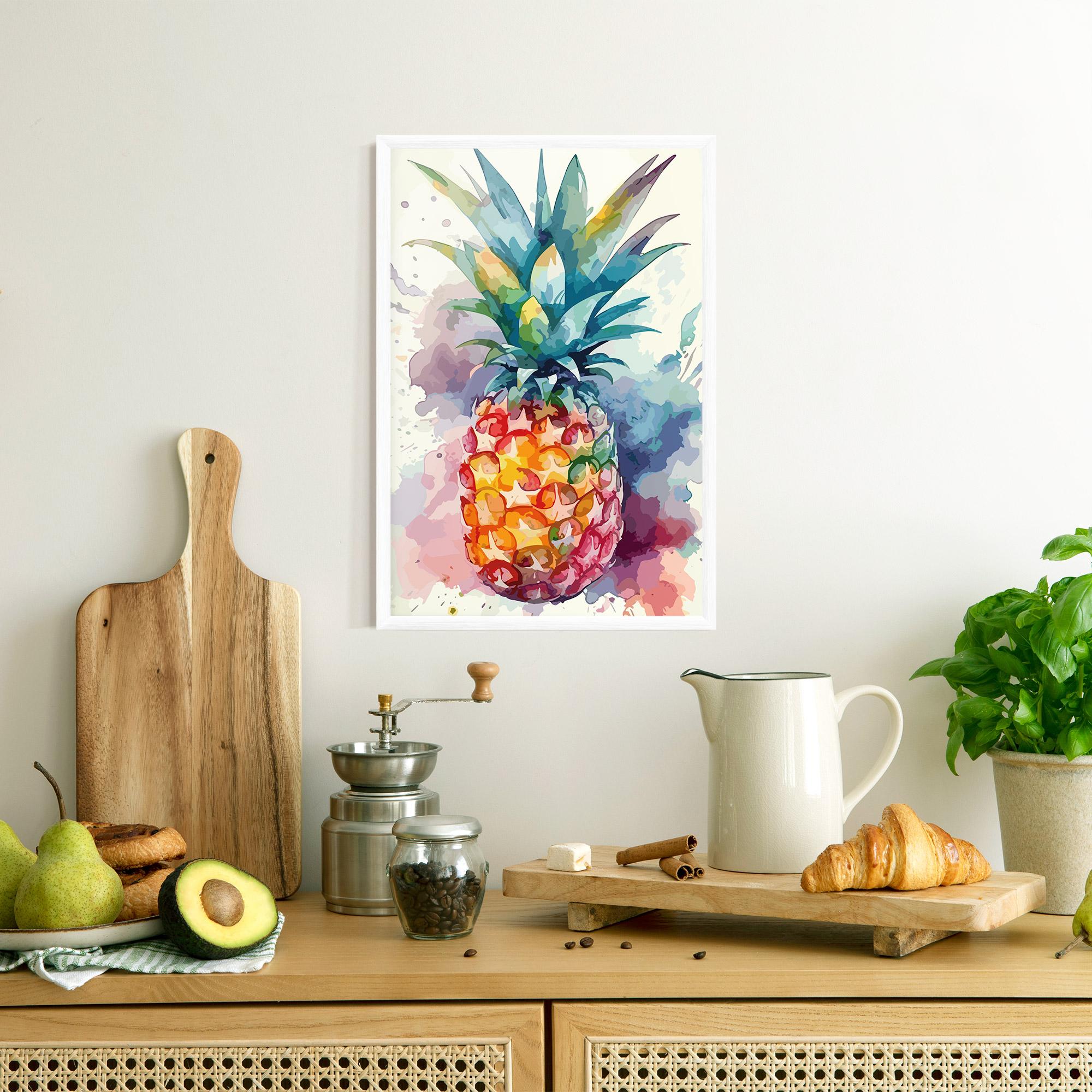 Рамкиран постер Colorful Pineapple mockup 8