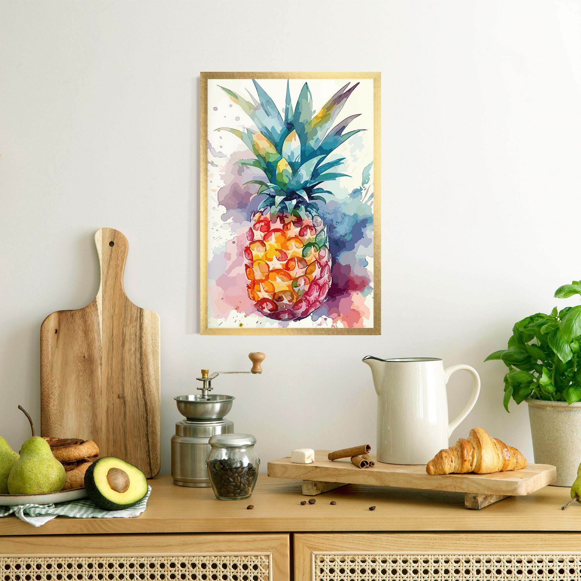 Рамкиран постер Colorful Pineapple mockup 8
