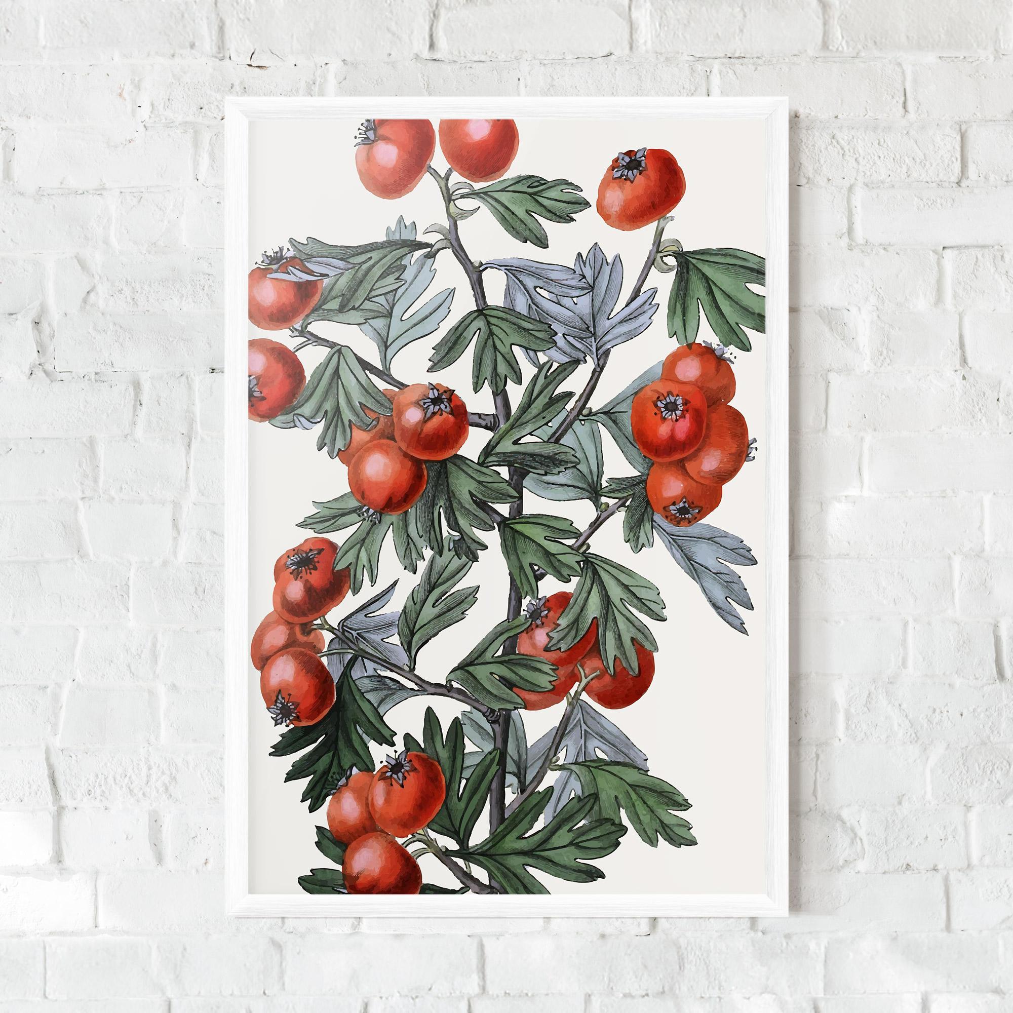 Рамкиран постер Cherry Drawing mockup 0