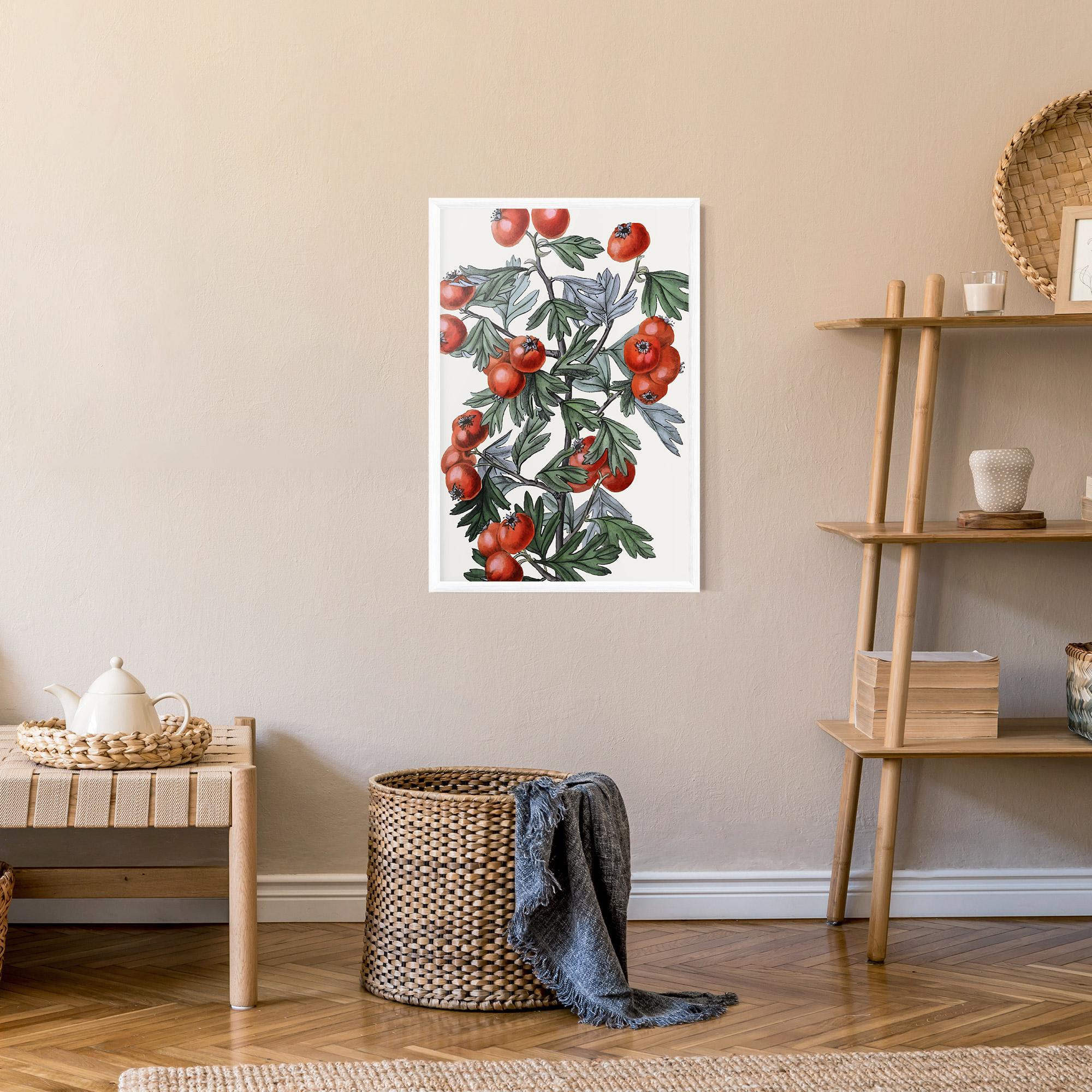 Рамкиран постер Cherry Drawing mockup 9