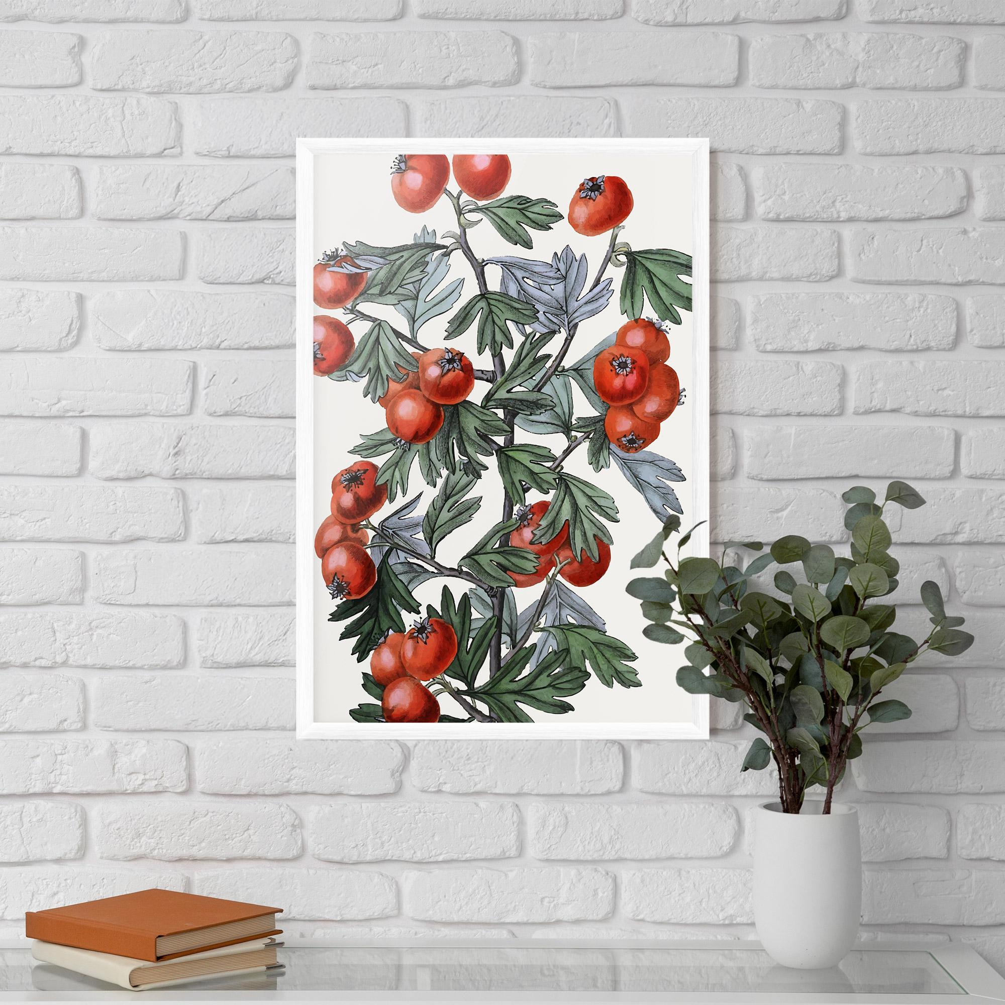 Рамкиран постер Cherry Drawing mockup 5