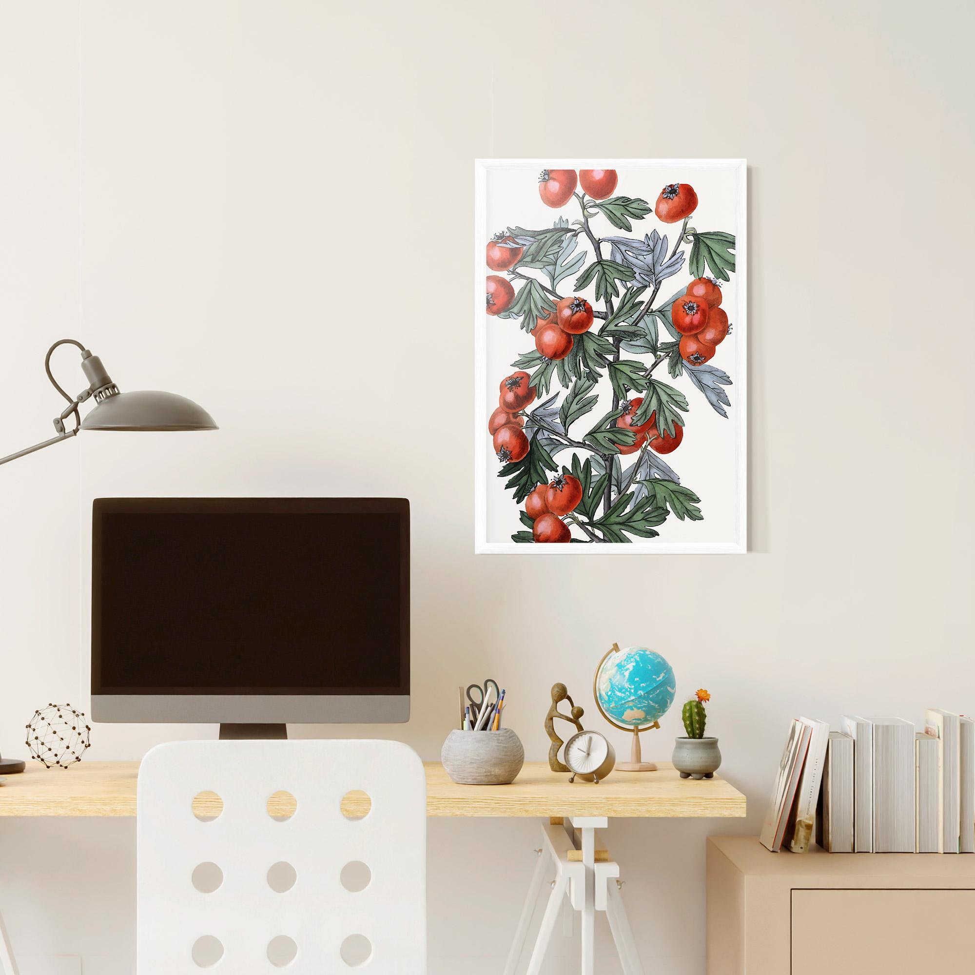 Рамкиран постер Cherry Drawing mockup 6