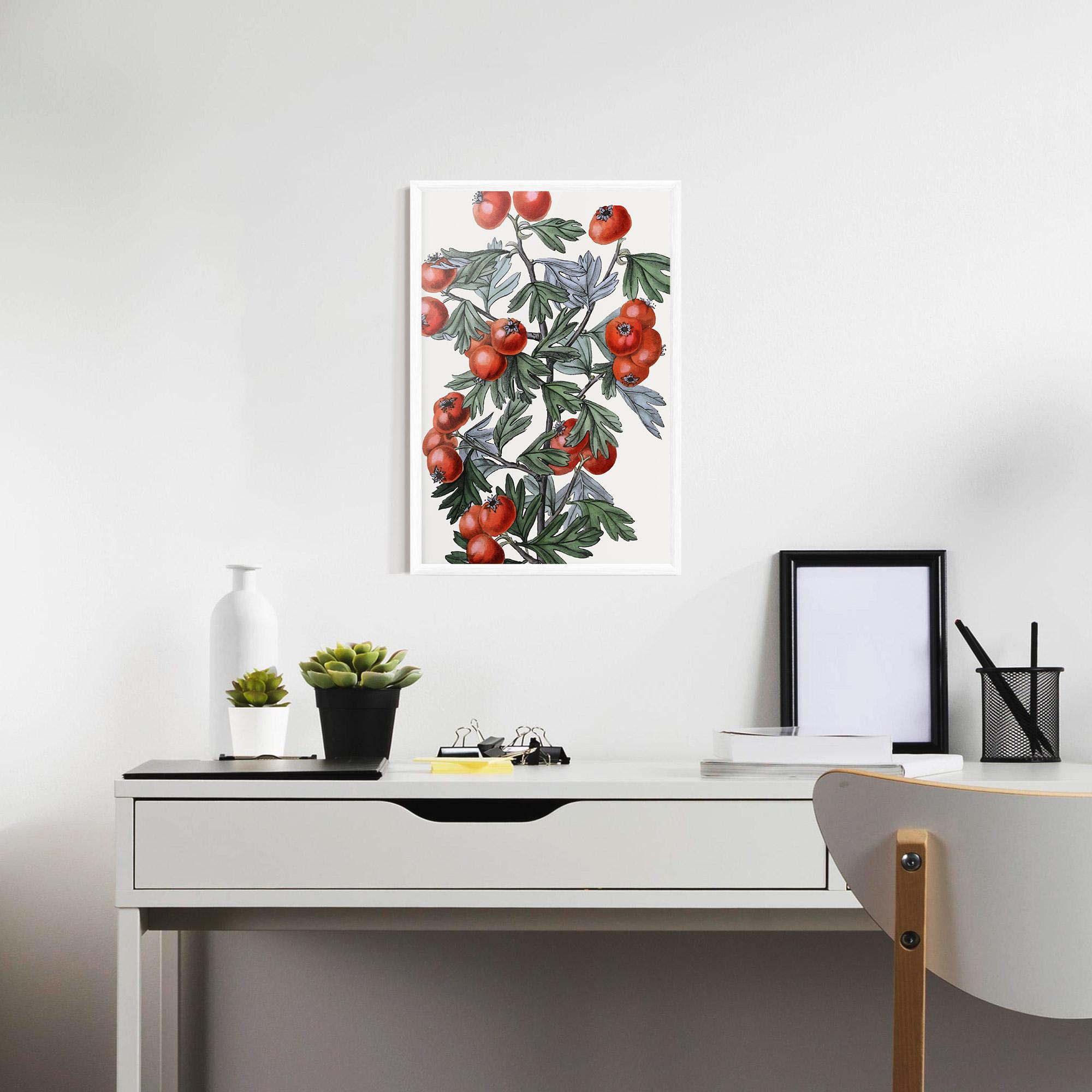 Рамкиран постер Cherry Drawing mockup 7