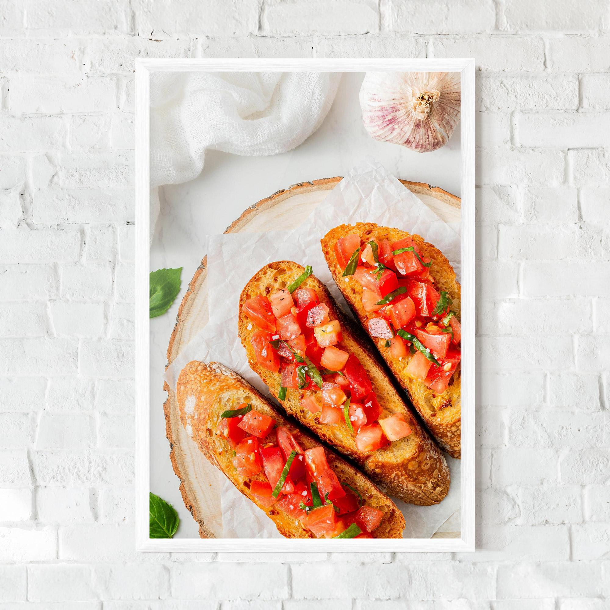 Рамкиран постер Tomatoes On Bread mockup 0