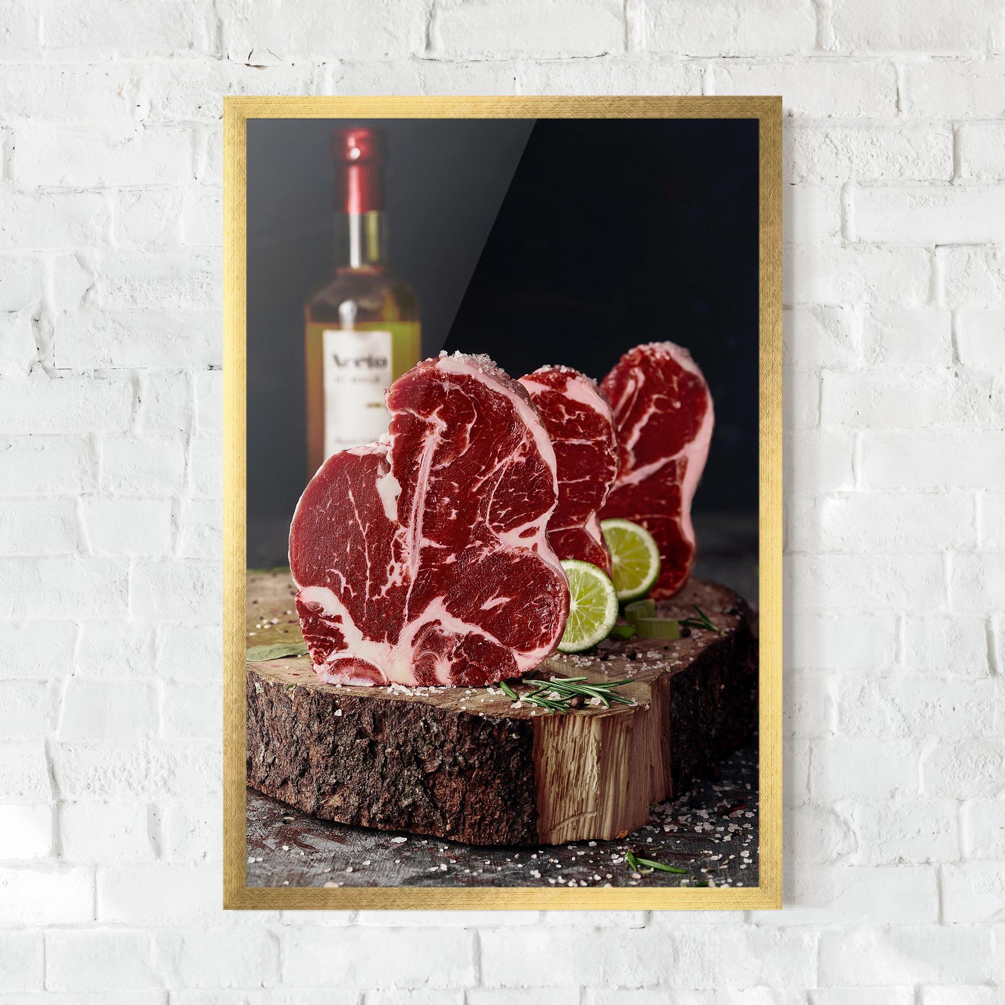 Рамкиран постер Preparing The Meat mockup 0