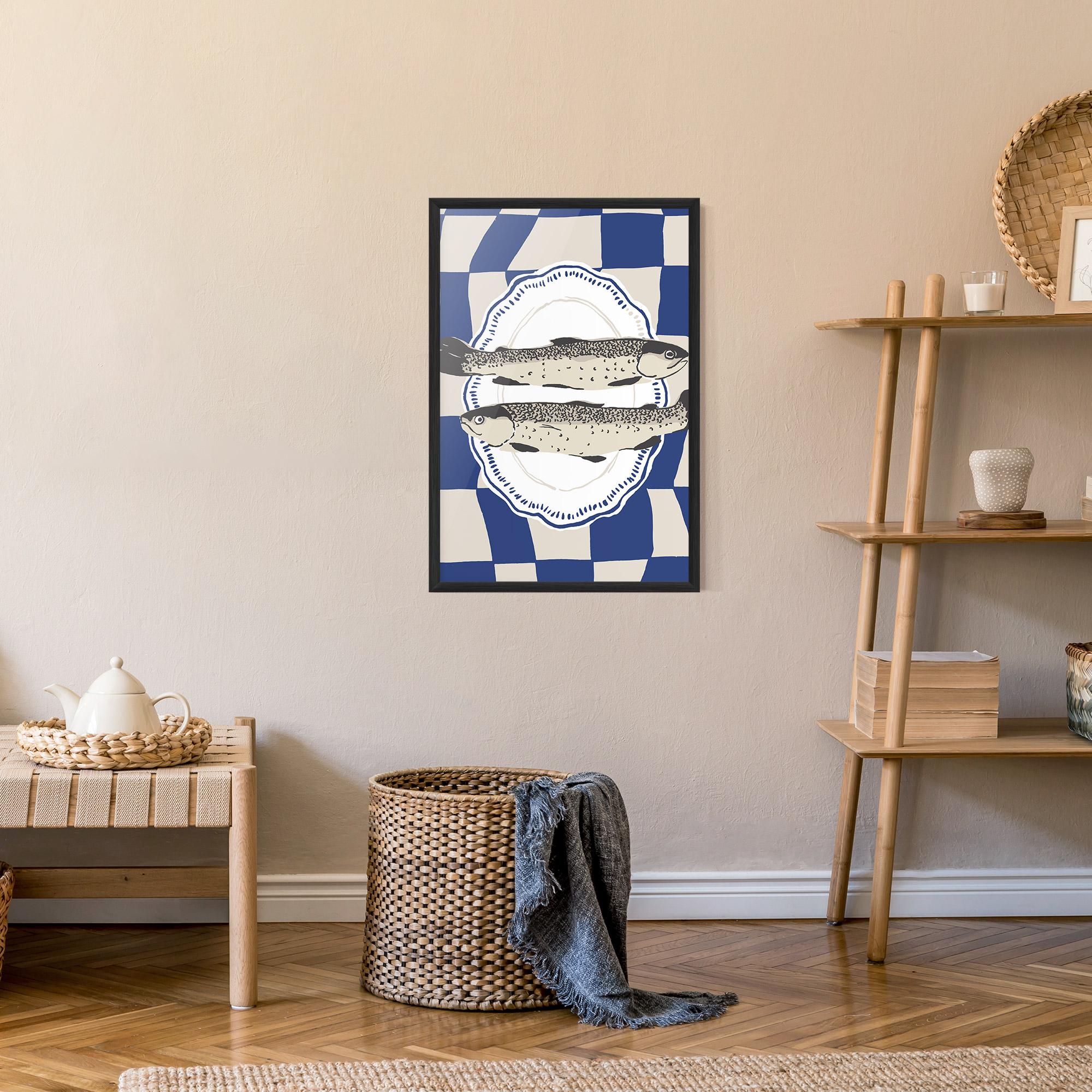 Рамкиран постер Food Fish mockup 9