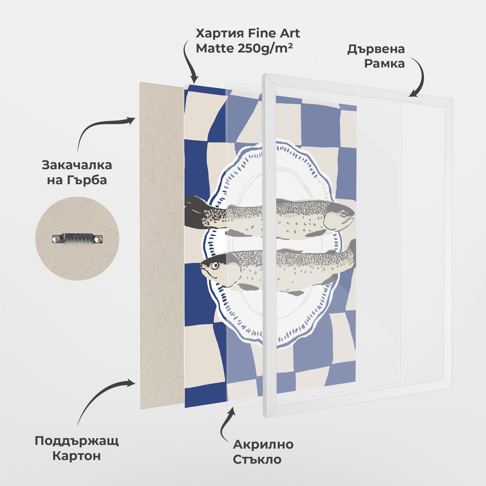 Рамкиран постер Food Fish mockup 1