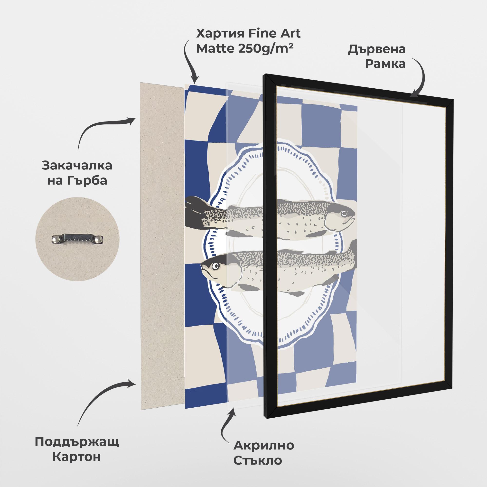 Рамкиран постер Food Fish mockup 1