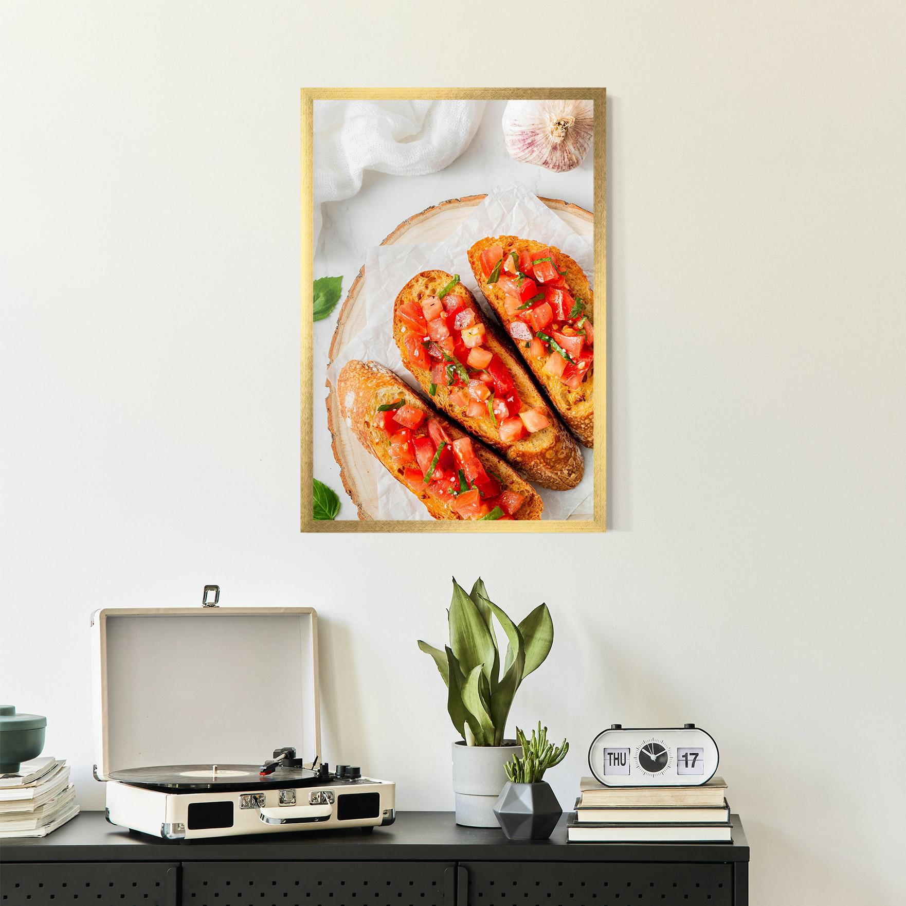 Рамкиран постер Tomatoes On Bread mockup 2