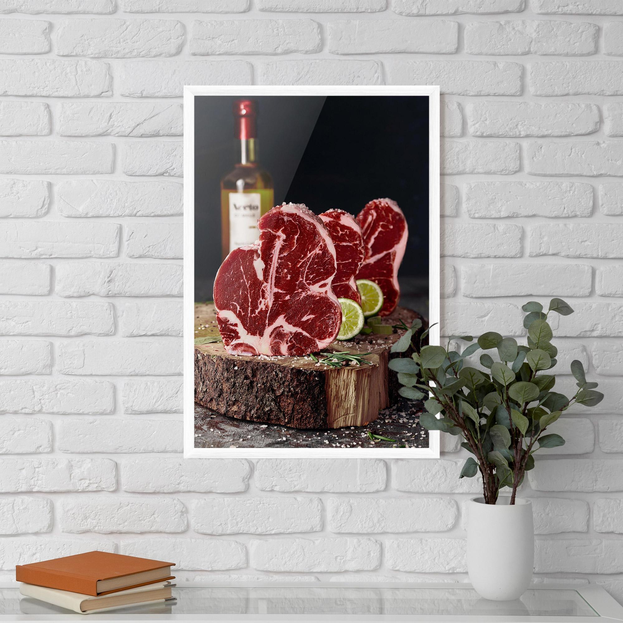 Рамкиран постер Preparing The Meat mockup 5