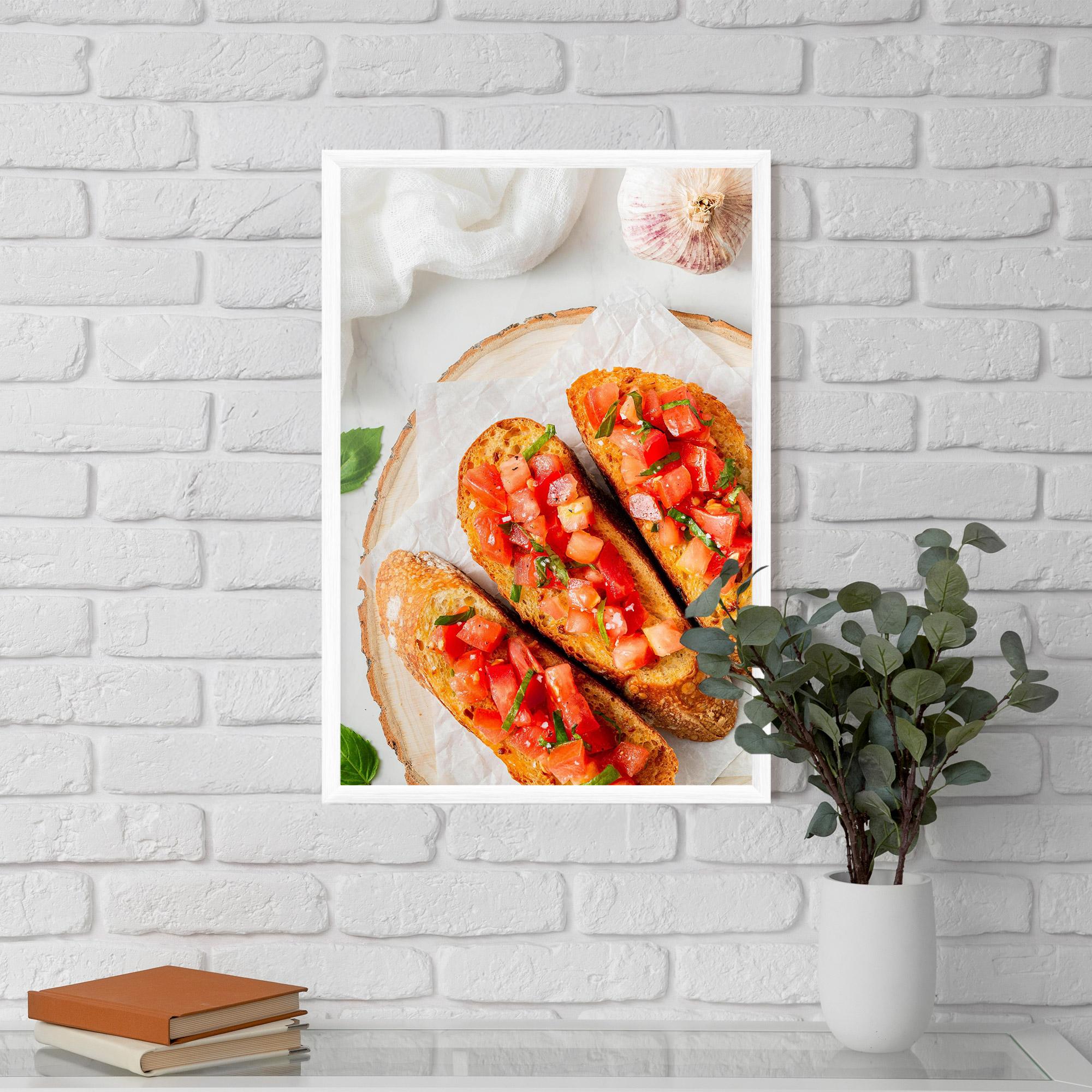 Рамкиран постер Tomatoes On Bread mockup 5