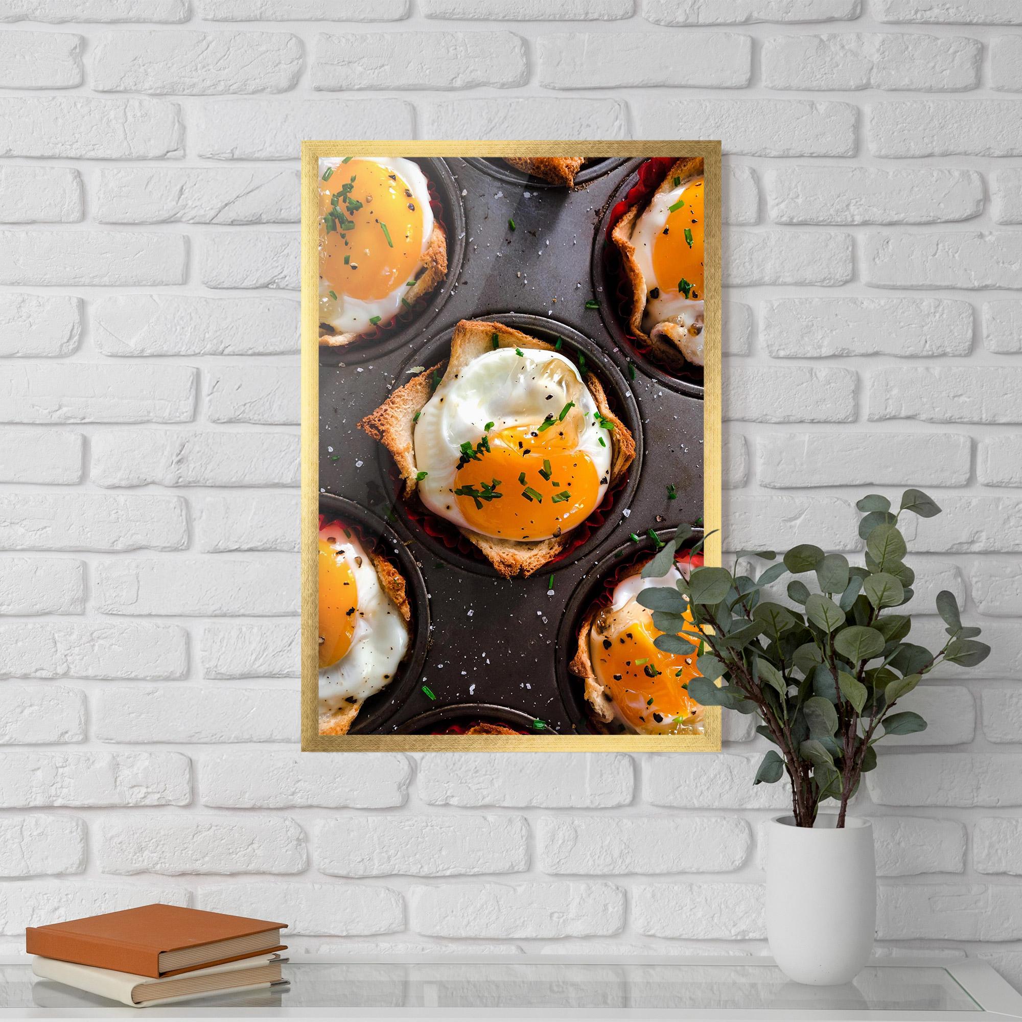 Рамкиран постер Egg On Tray mockup 5