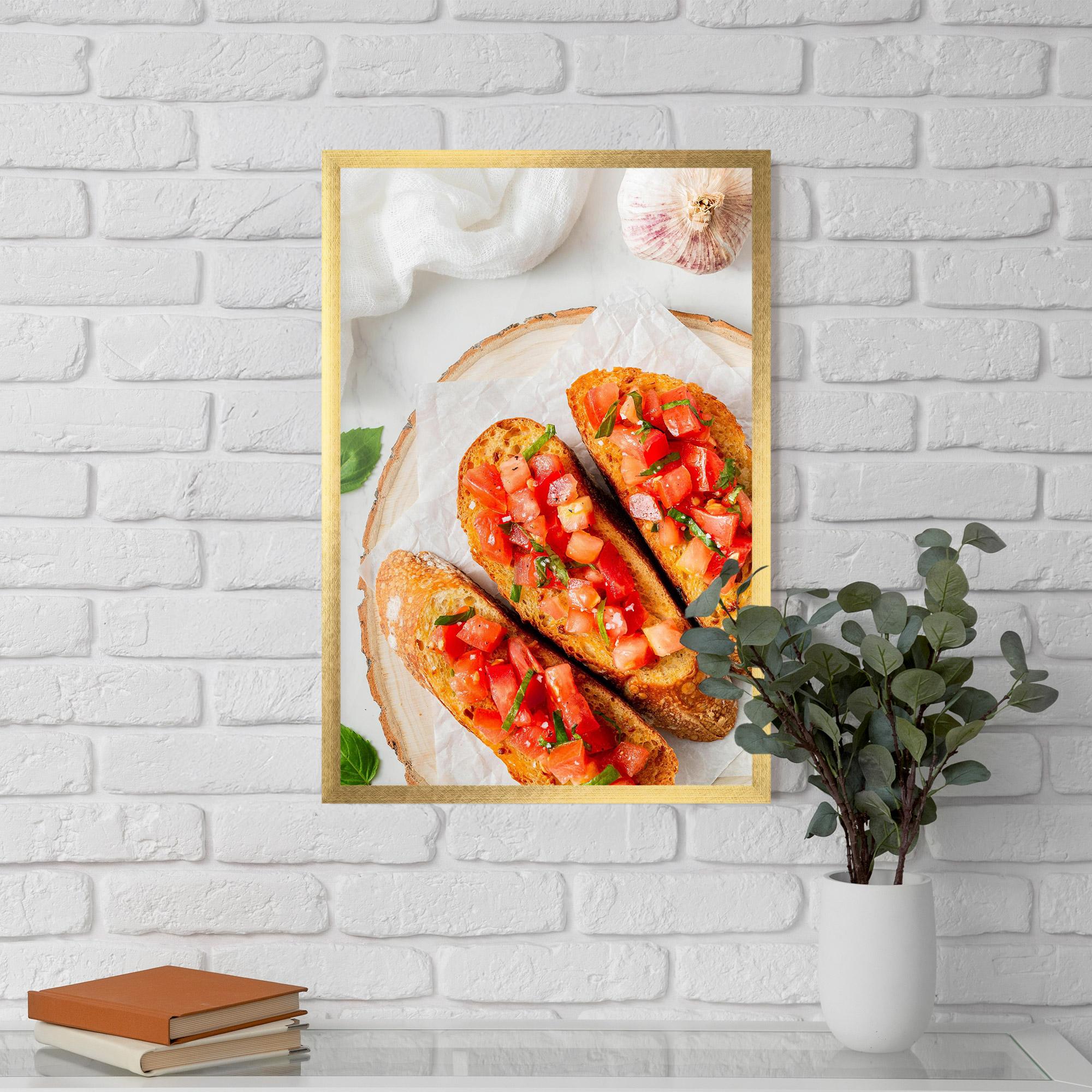Рамкиран постер Tomatoes On Bread mockup 5