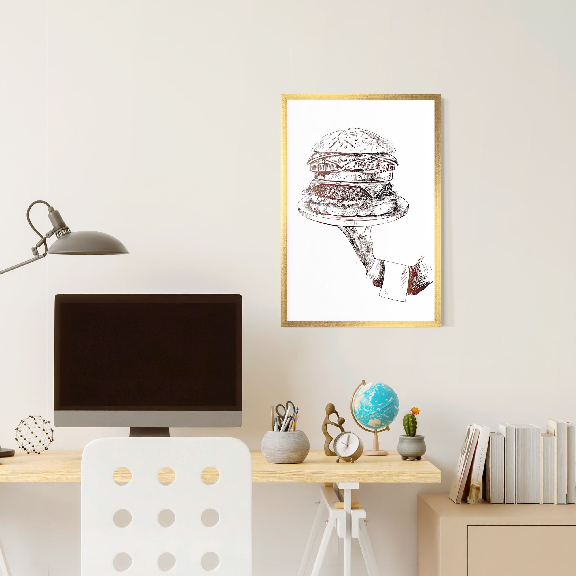 Holding Hamburger mockup 6
