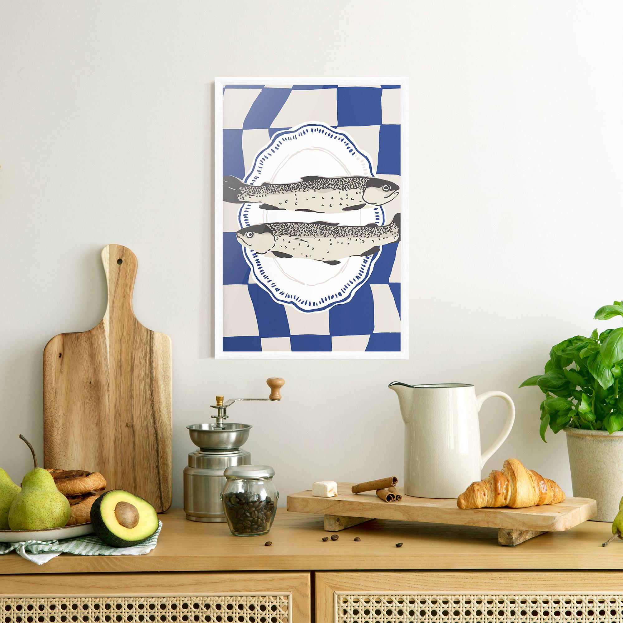 Рамкиран постер Food Fish mockup 8