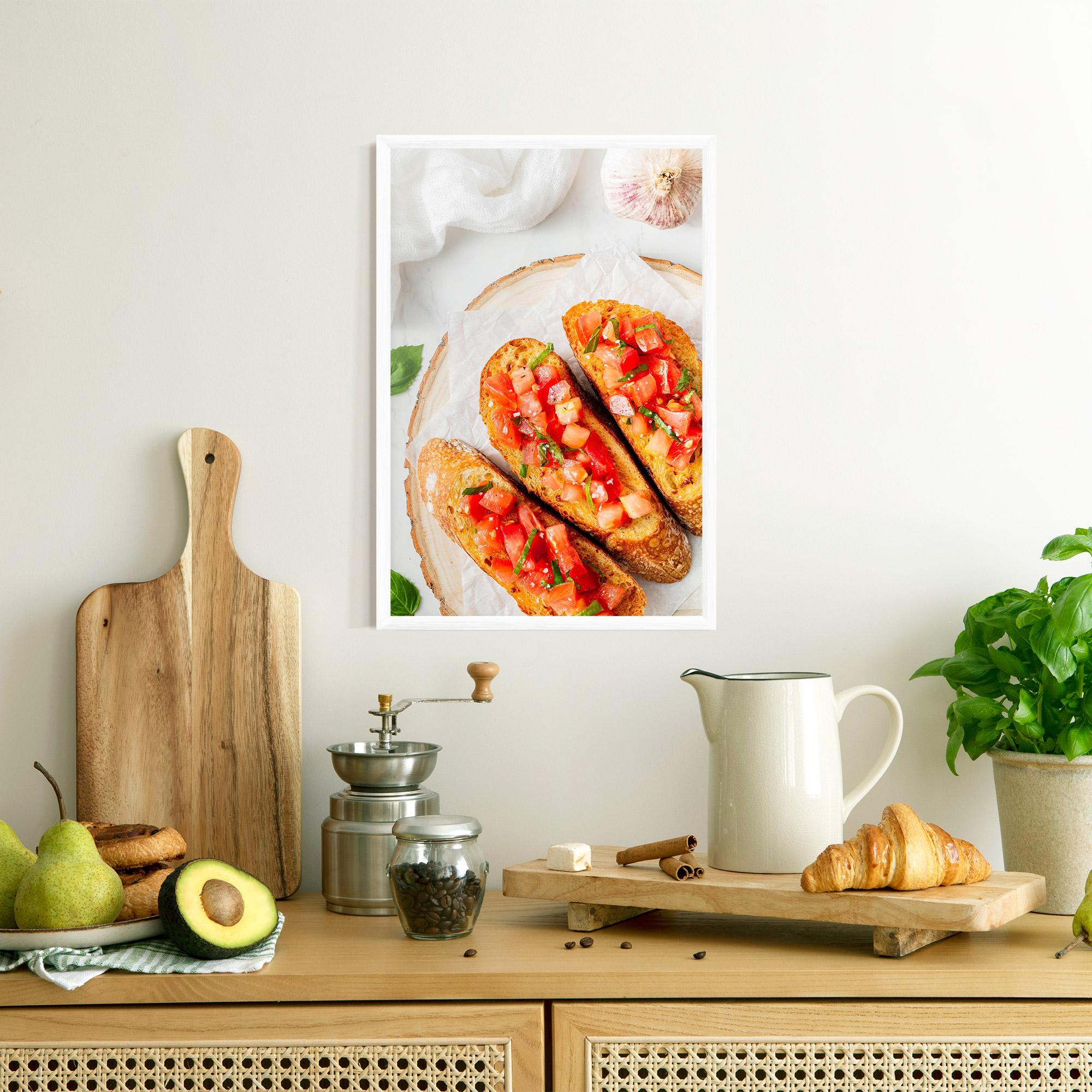 Рамкиран постер Tomatoes On Bread mockup 8