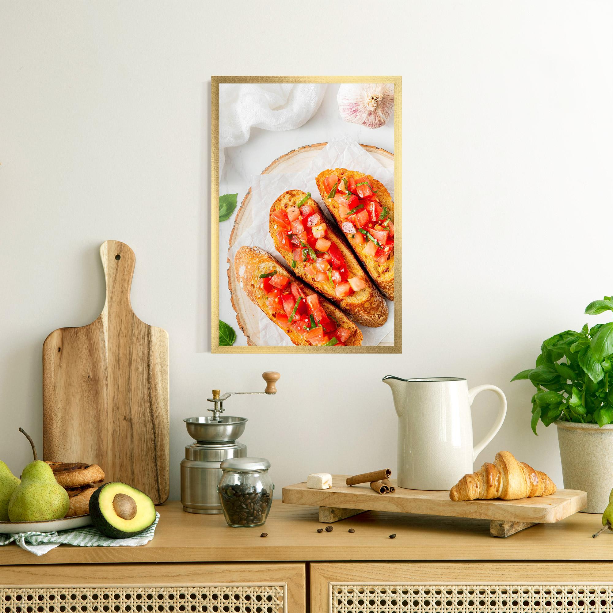 Рамкиран постер Tomatoes On Bread mockup 8