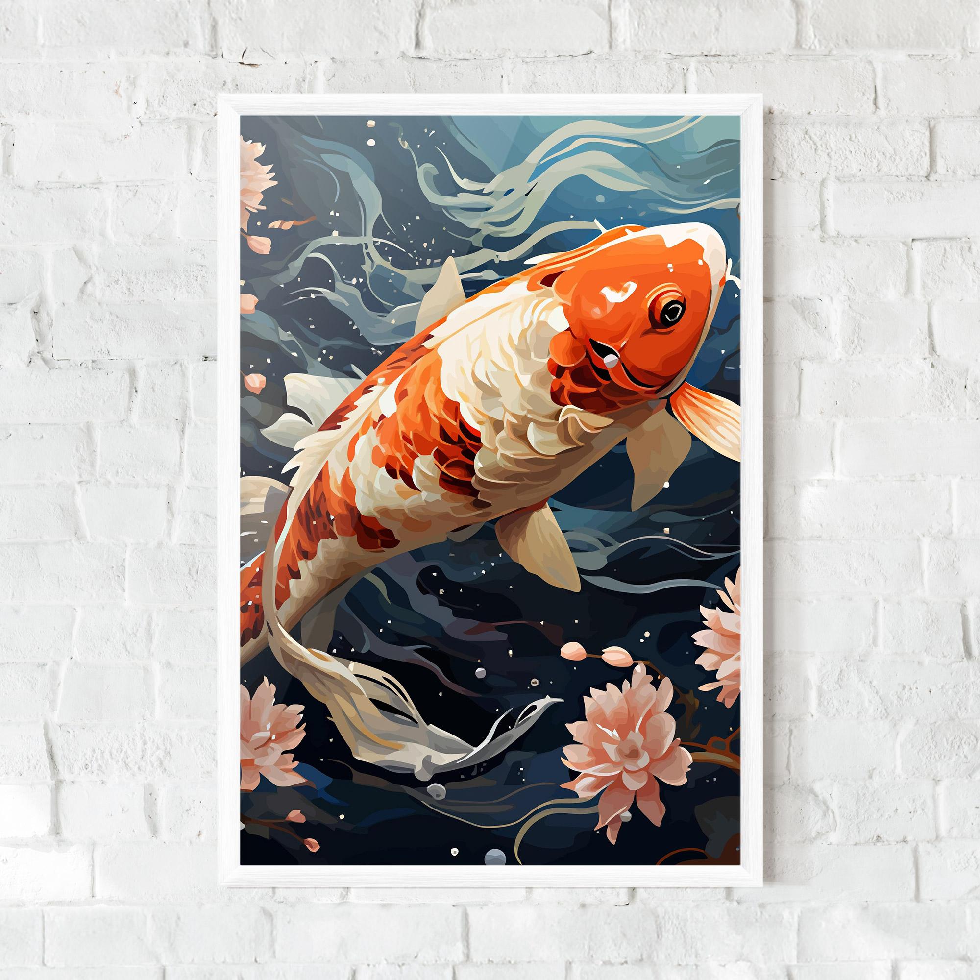 Рамкиран постер Pretty Koi mockup 0