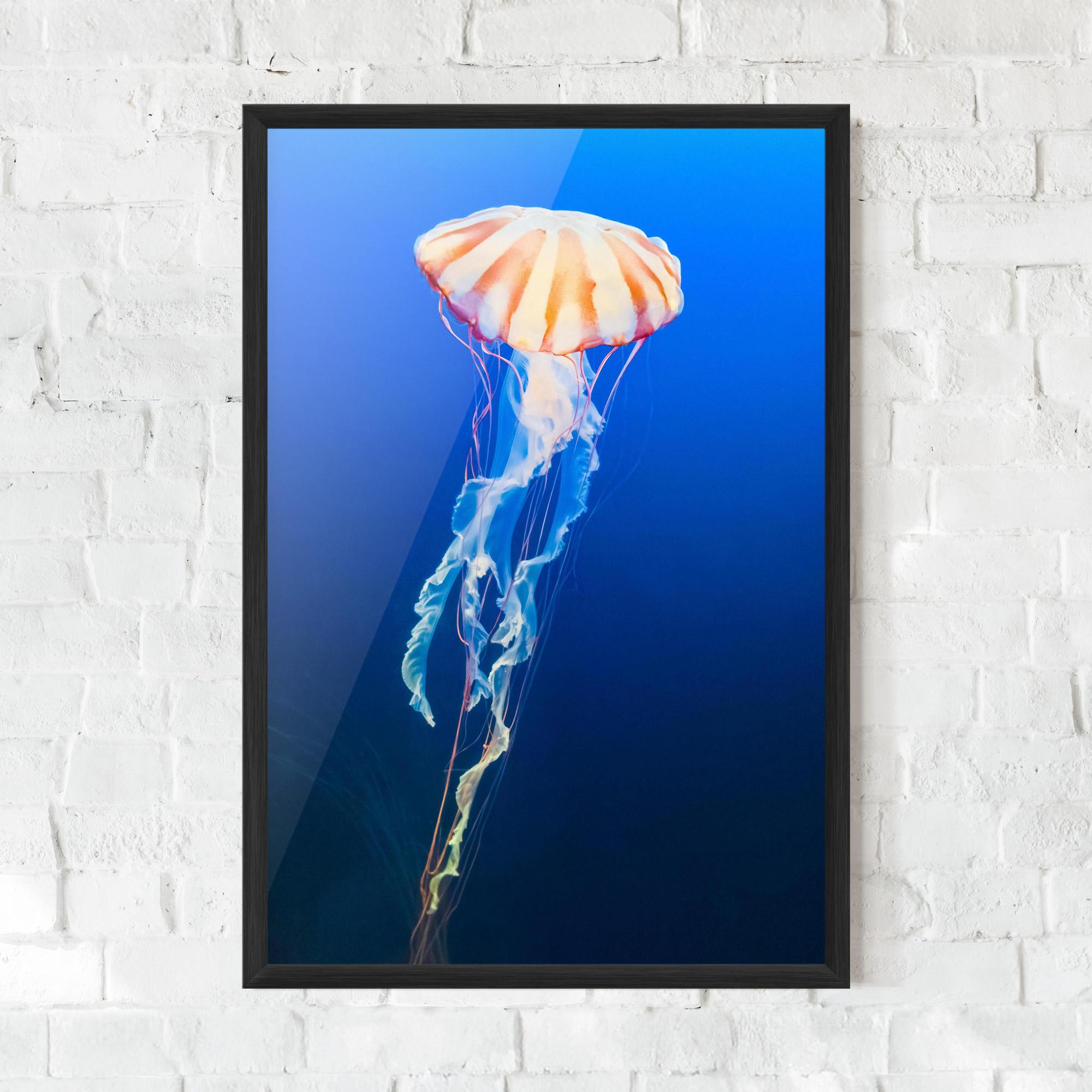 Рамкиран постер Cream Jellyfish mockup 0