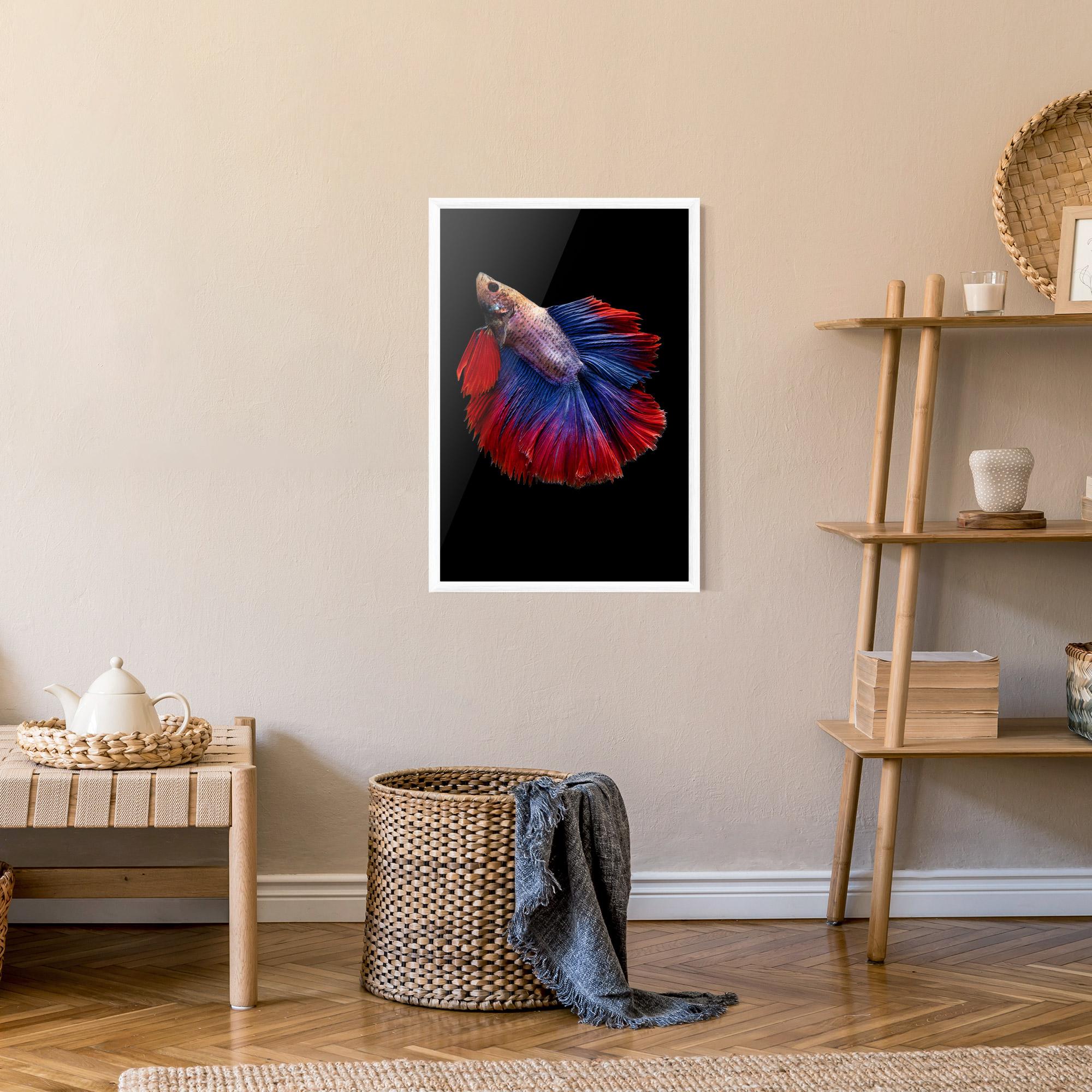 Рамкиран постер Red Blue Betta mockup 9