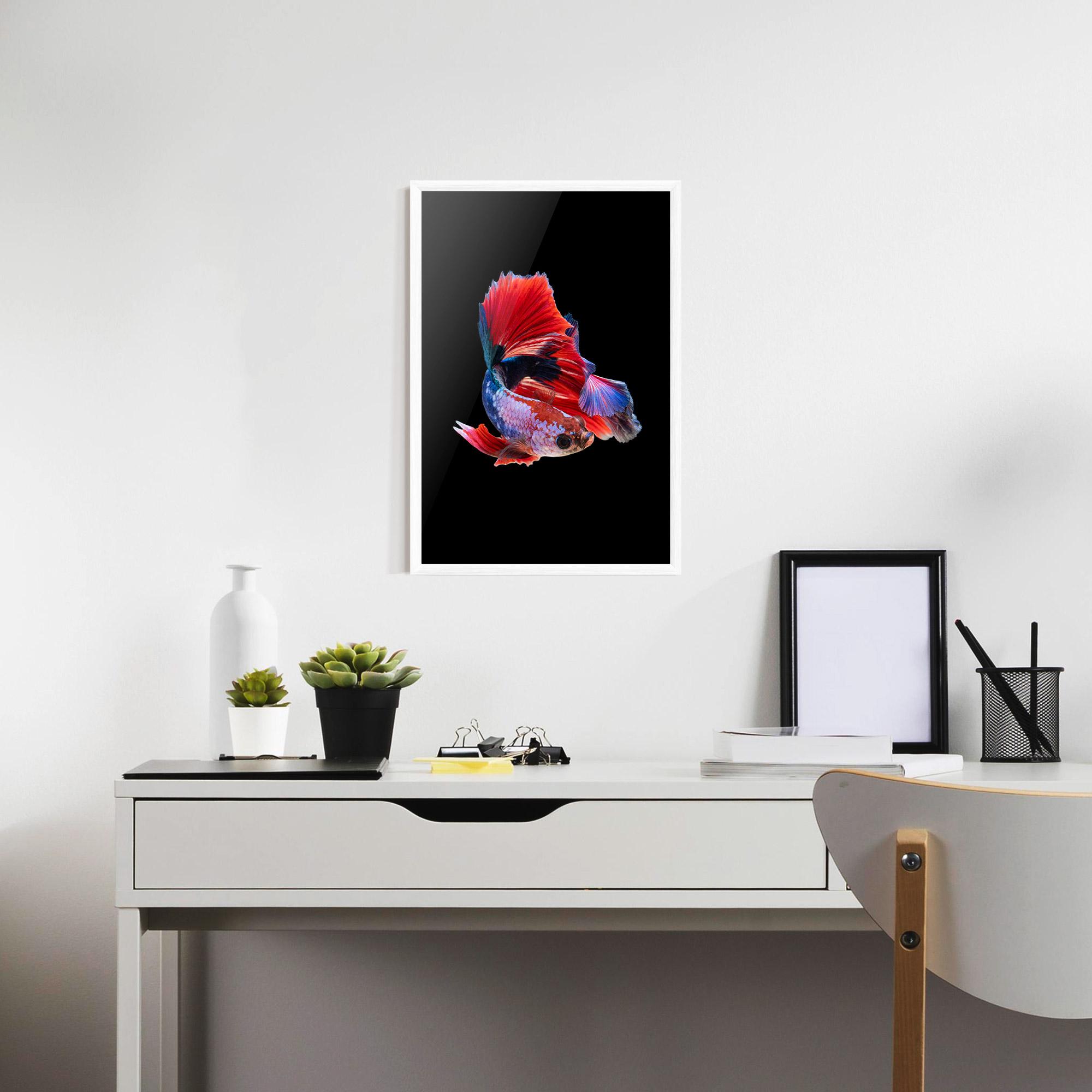 Рамкиран постер Red Black Betta mockup 7