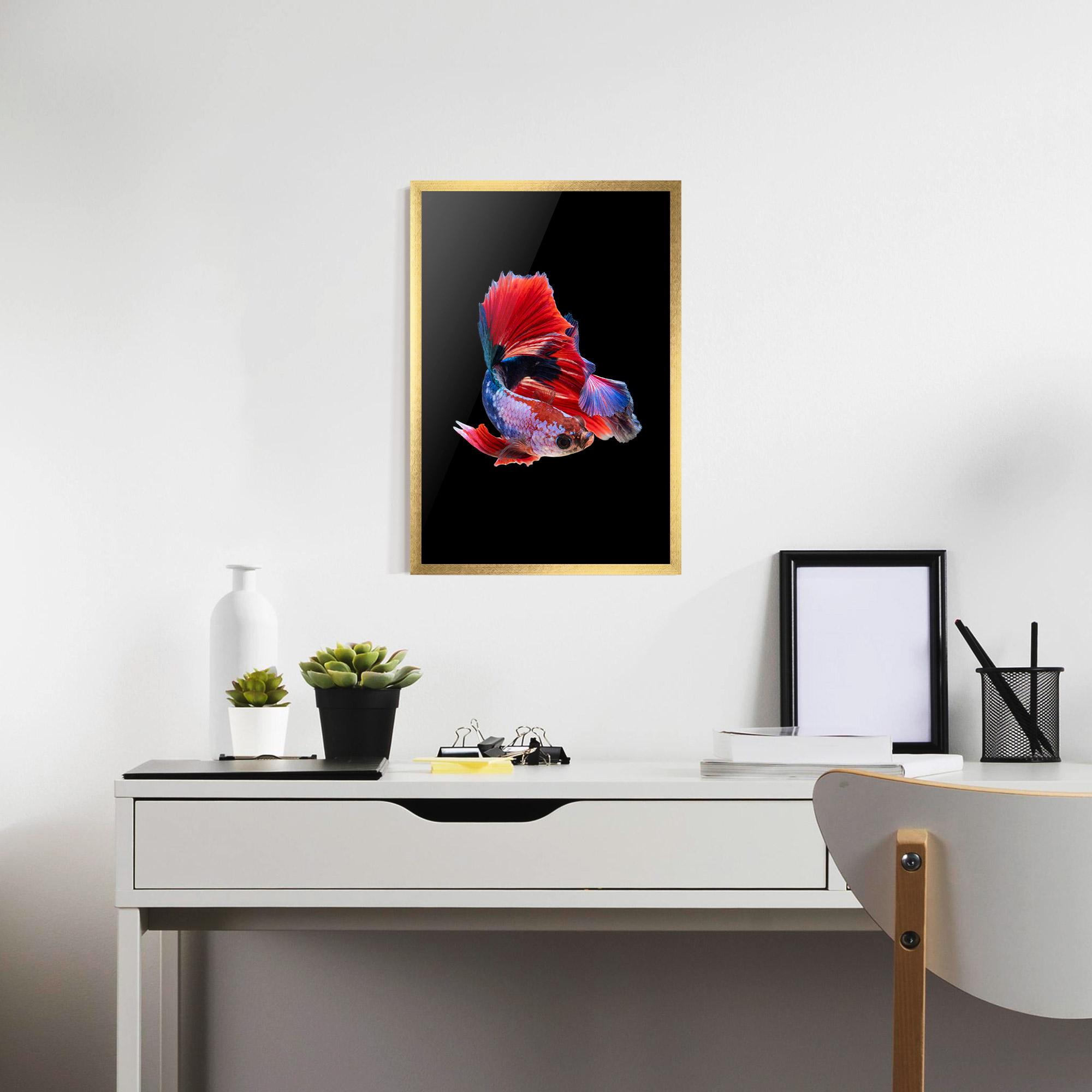 Рамкиран постер Red Black Betta mockup 7