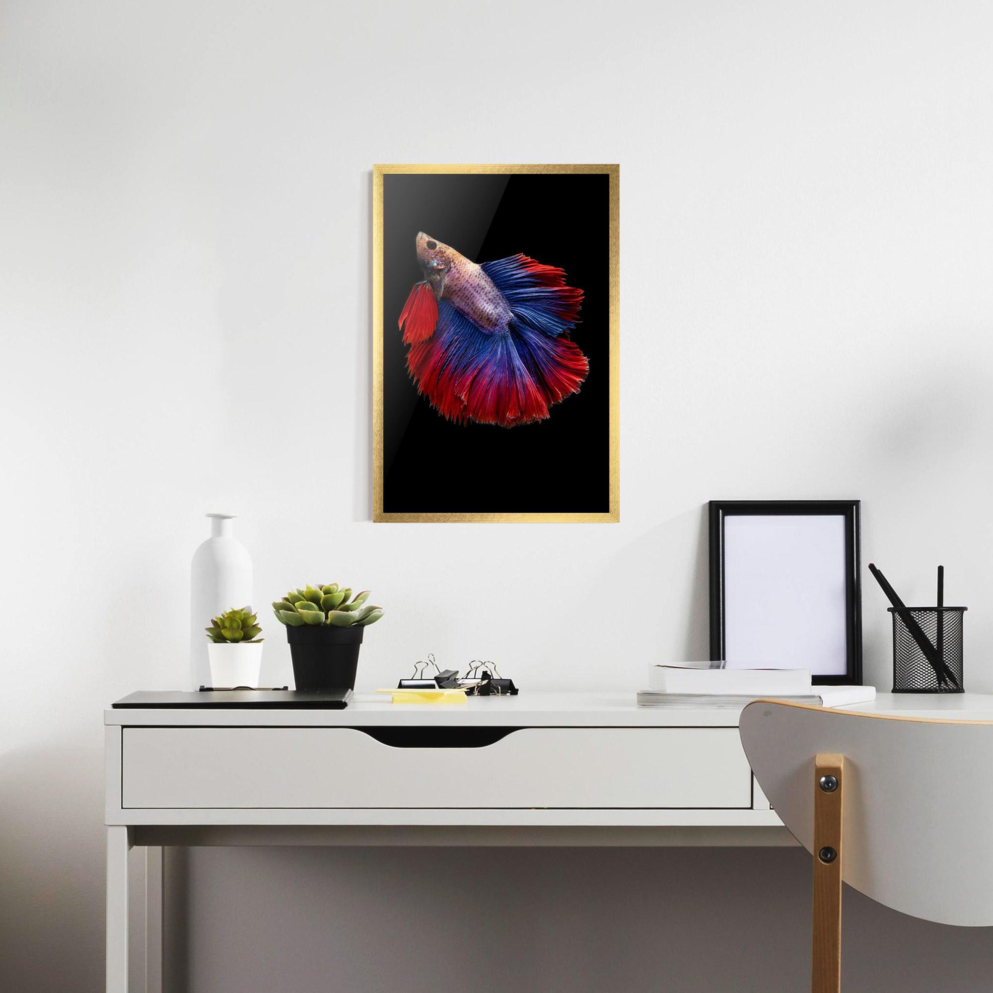 Рамкиран постер Red Blue Betta mockup 7