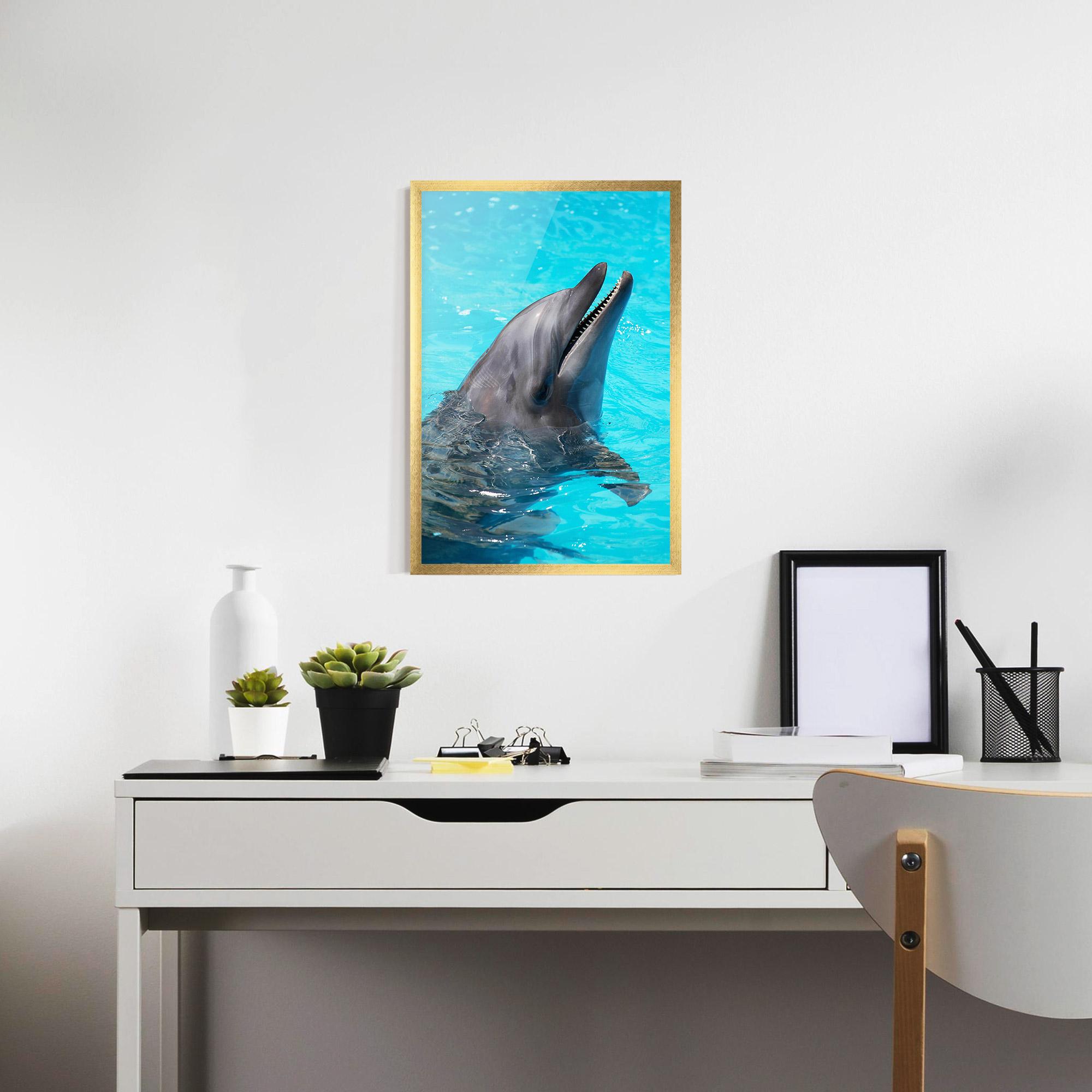 Рамкиран постер Trained Dolphin mockup 7