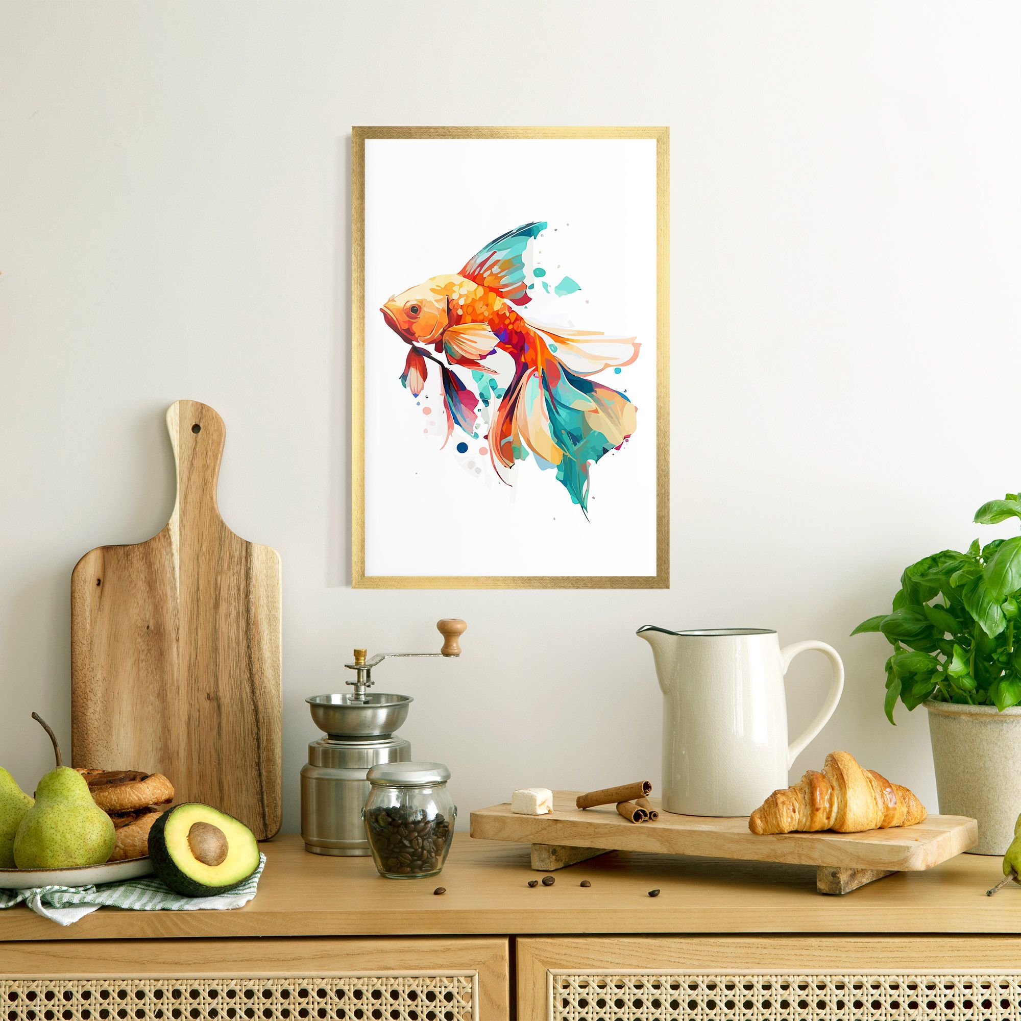 Blue Orange Fish mockup 8
