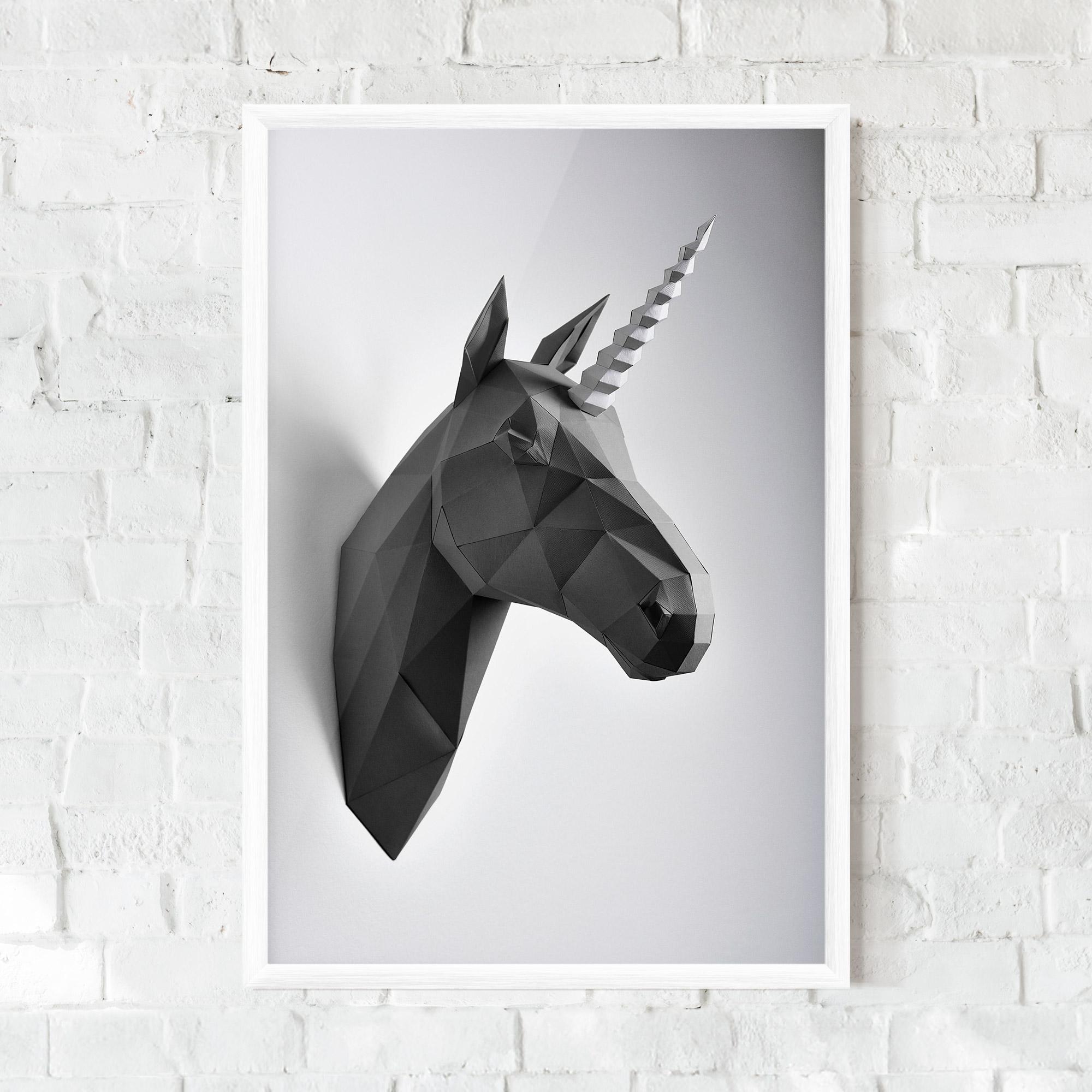 Рамкиран постер Geometrical Unicorn mockup 0