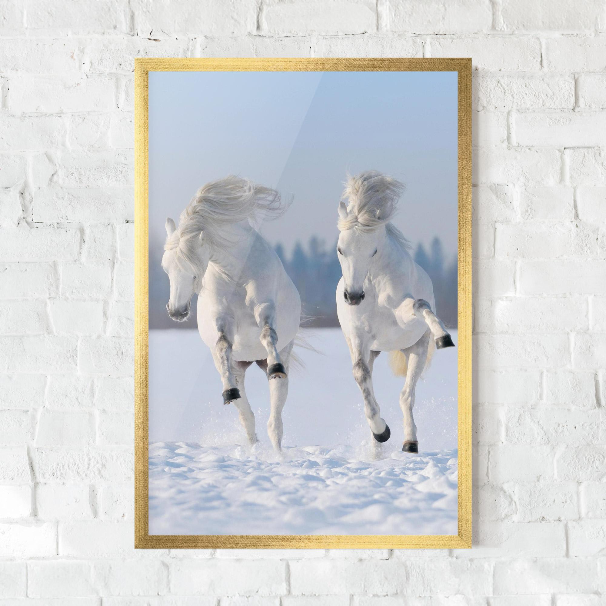 Рамкиран постер Happy Horses Running mockup 0