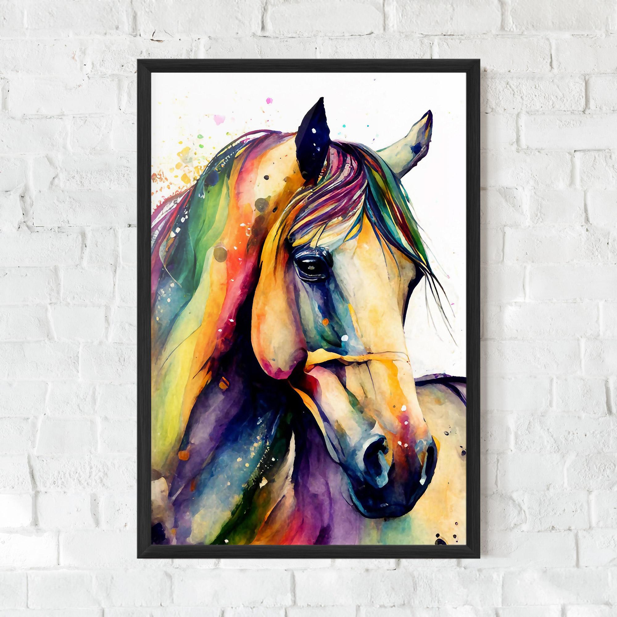 Рамкиран постер Colorful Horse mockup 0